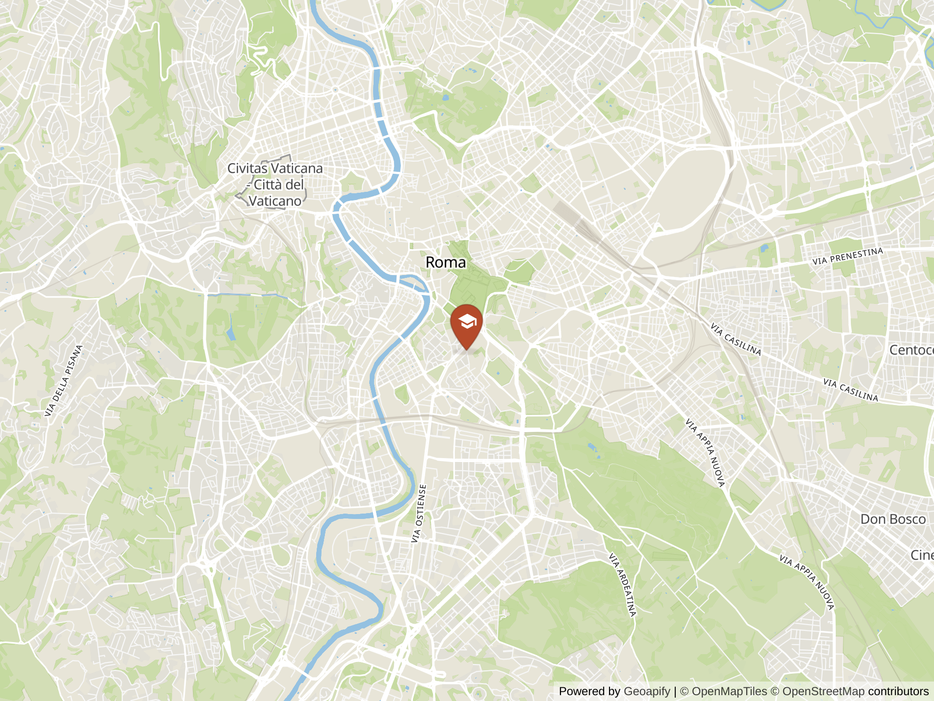 Map of St Stephen's School Rome