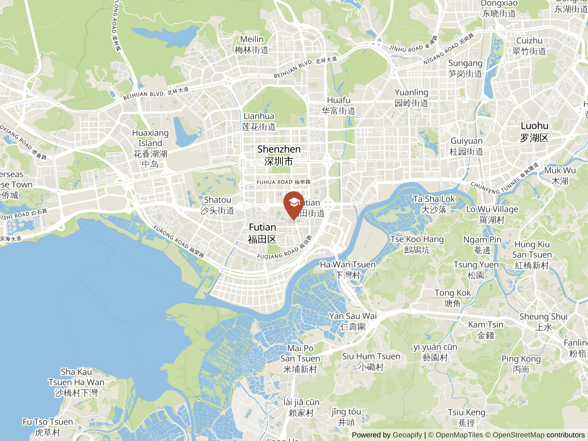 Map of Shenzhen College of International Education
