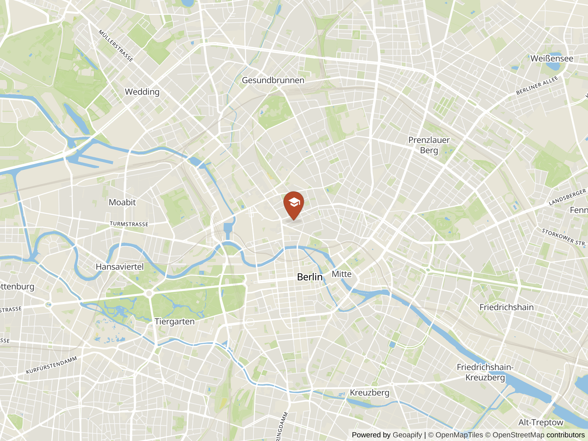 Map of Berlin Metropolitan School