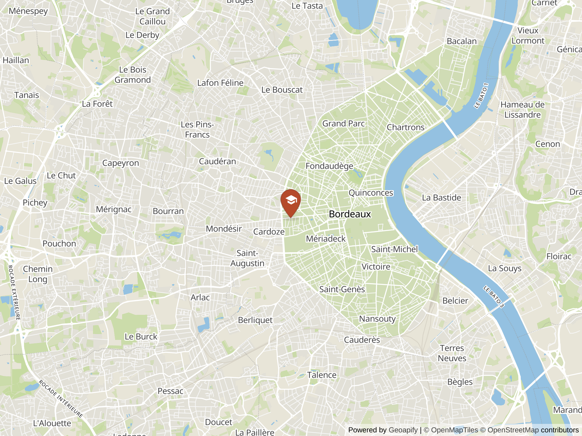 Map of Bordeaux International School
