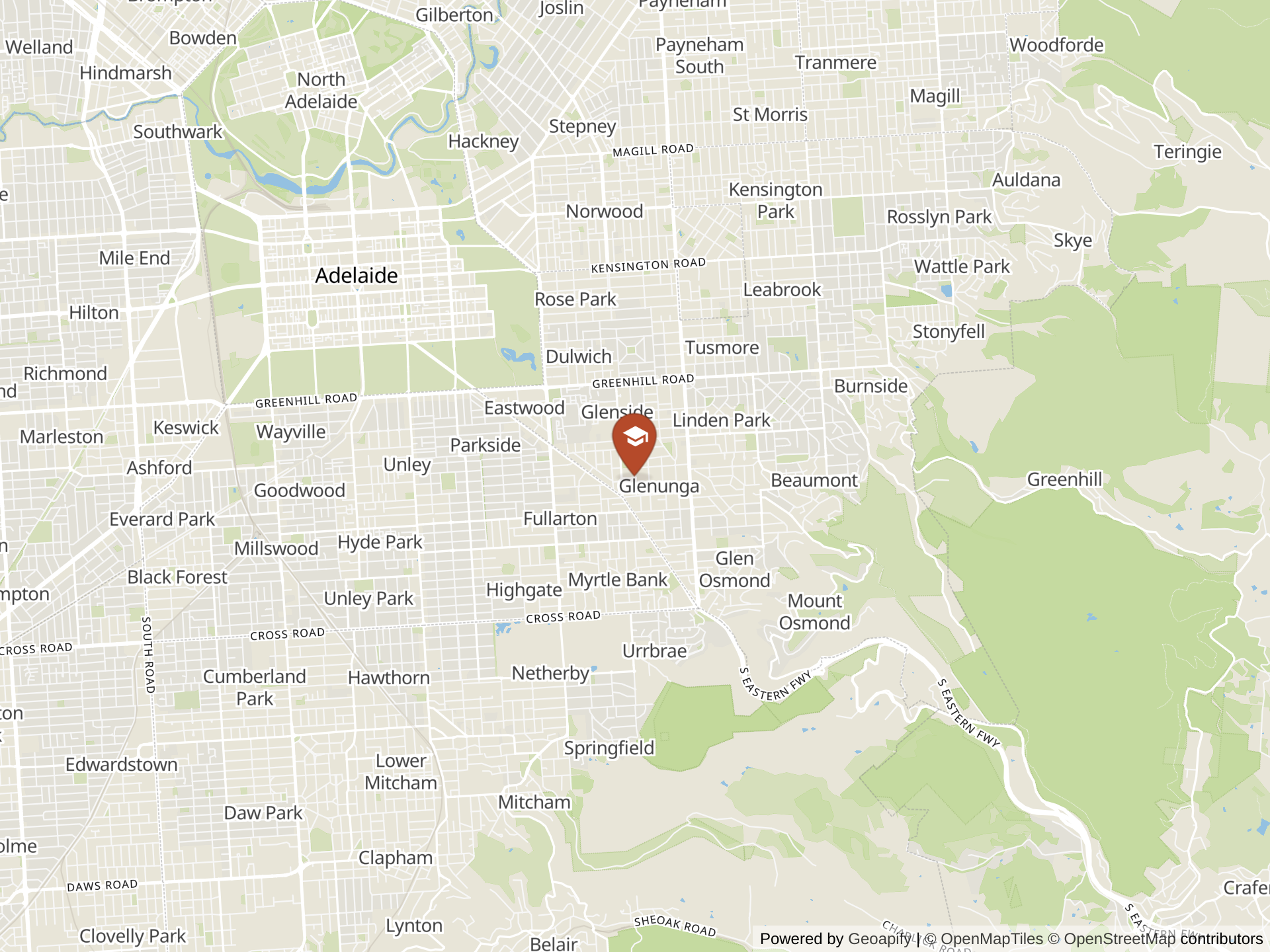 Map of Glenunga International High School