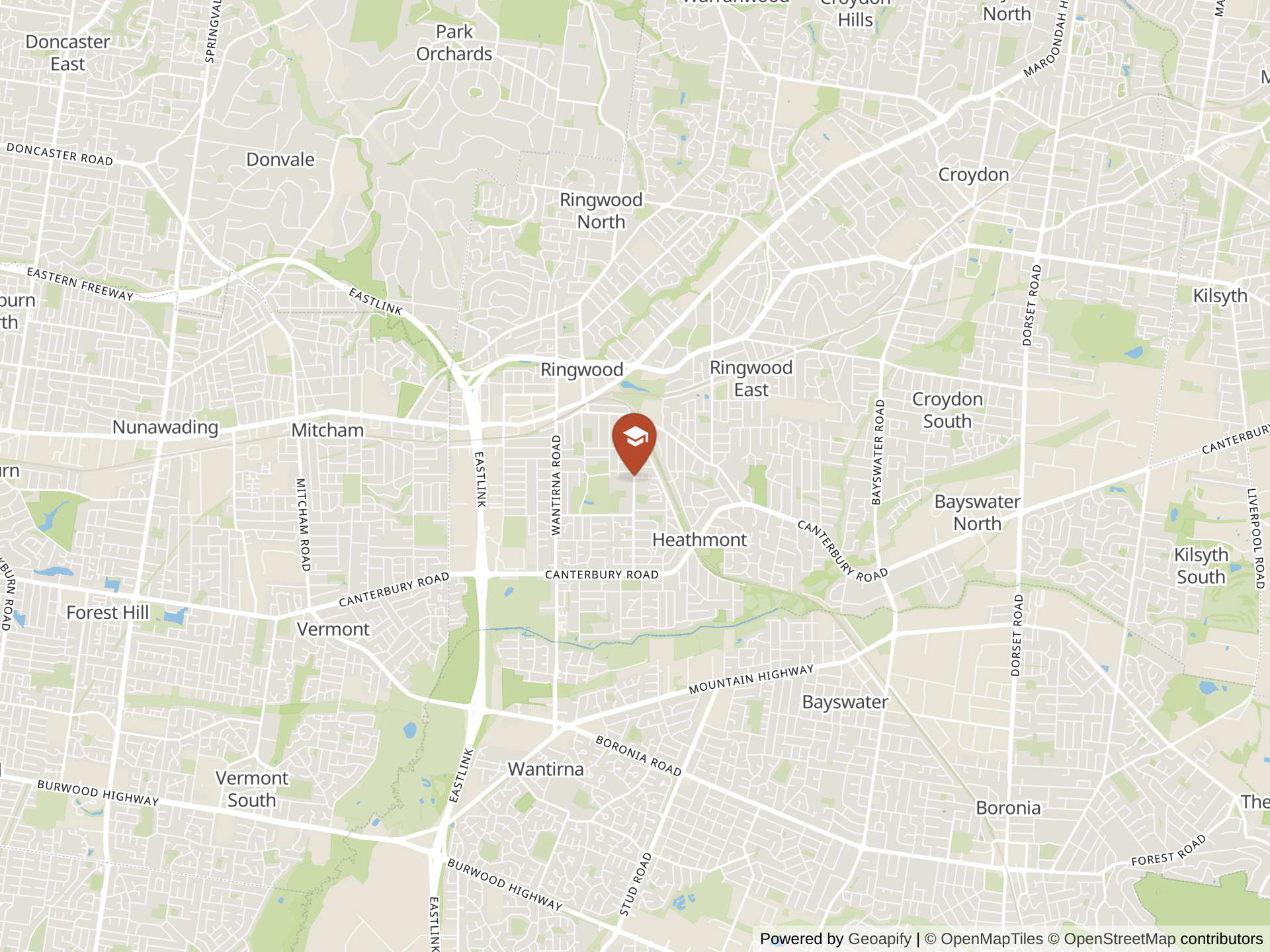 Map of Aquinas College