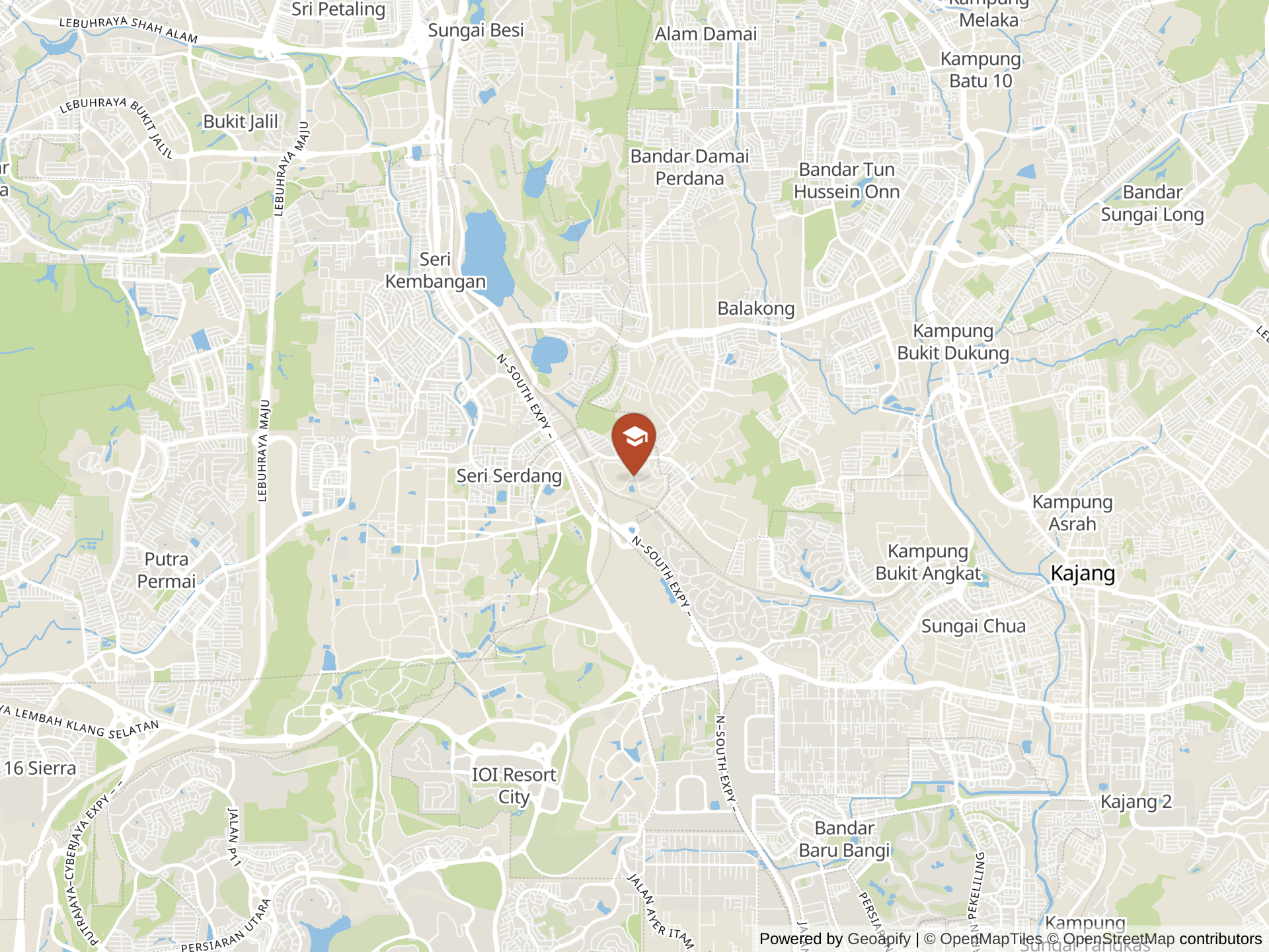 Map of Australian International School Malaysia
