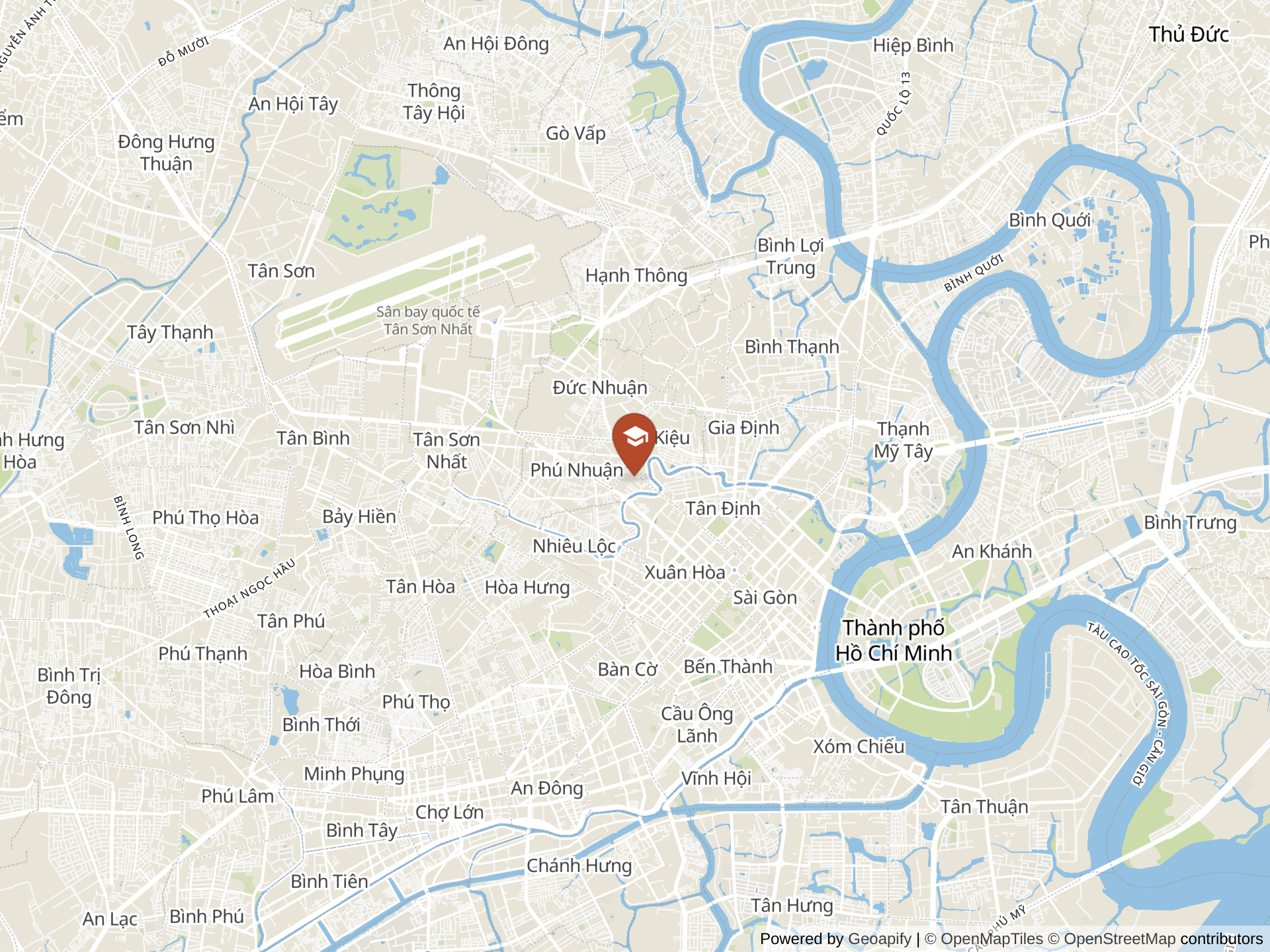 Map of The Asian International School