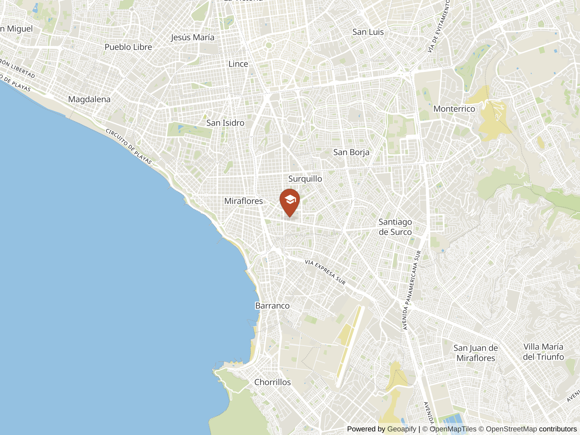 Map of Markham College