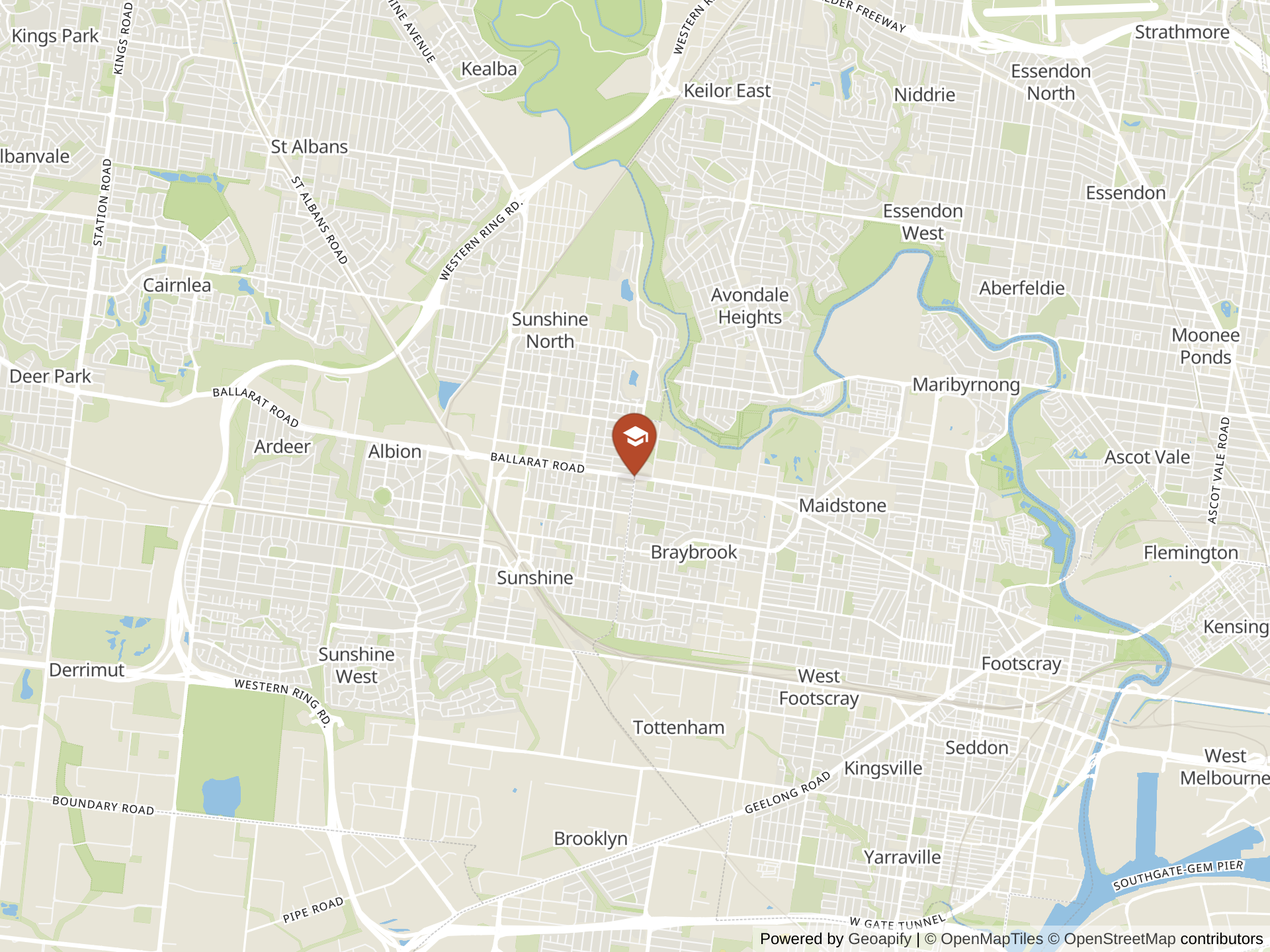 Map of Braybrook College