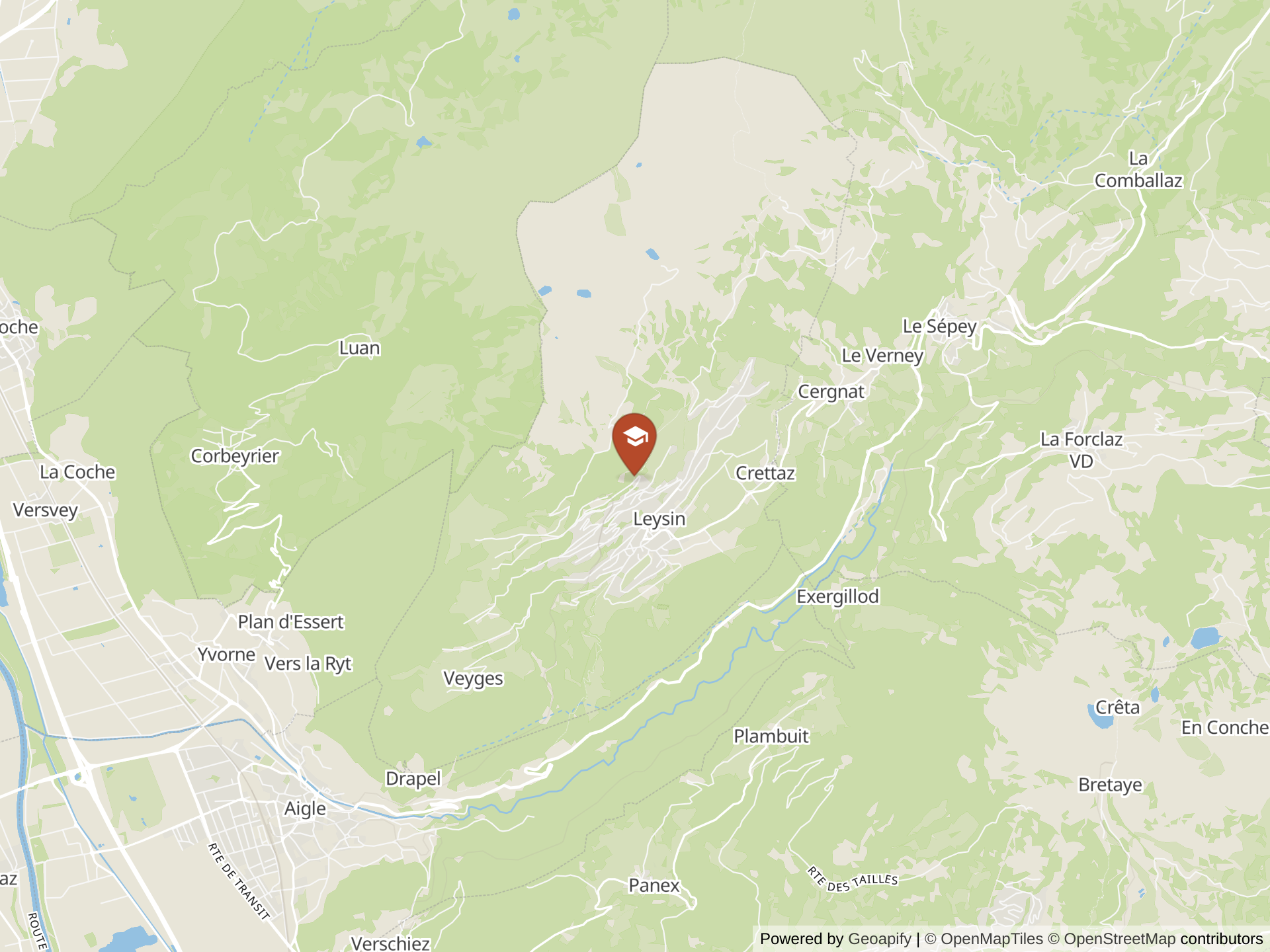 Mapa de Leysin American School