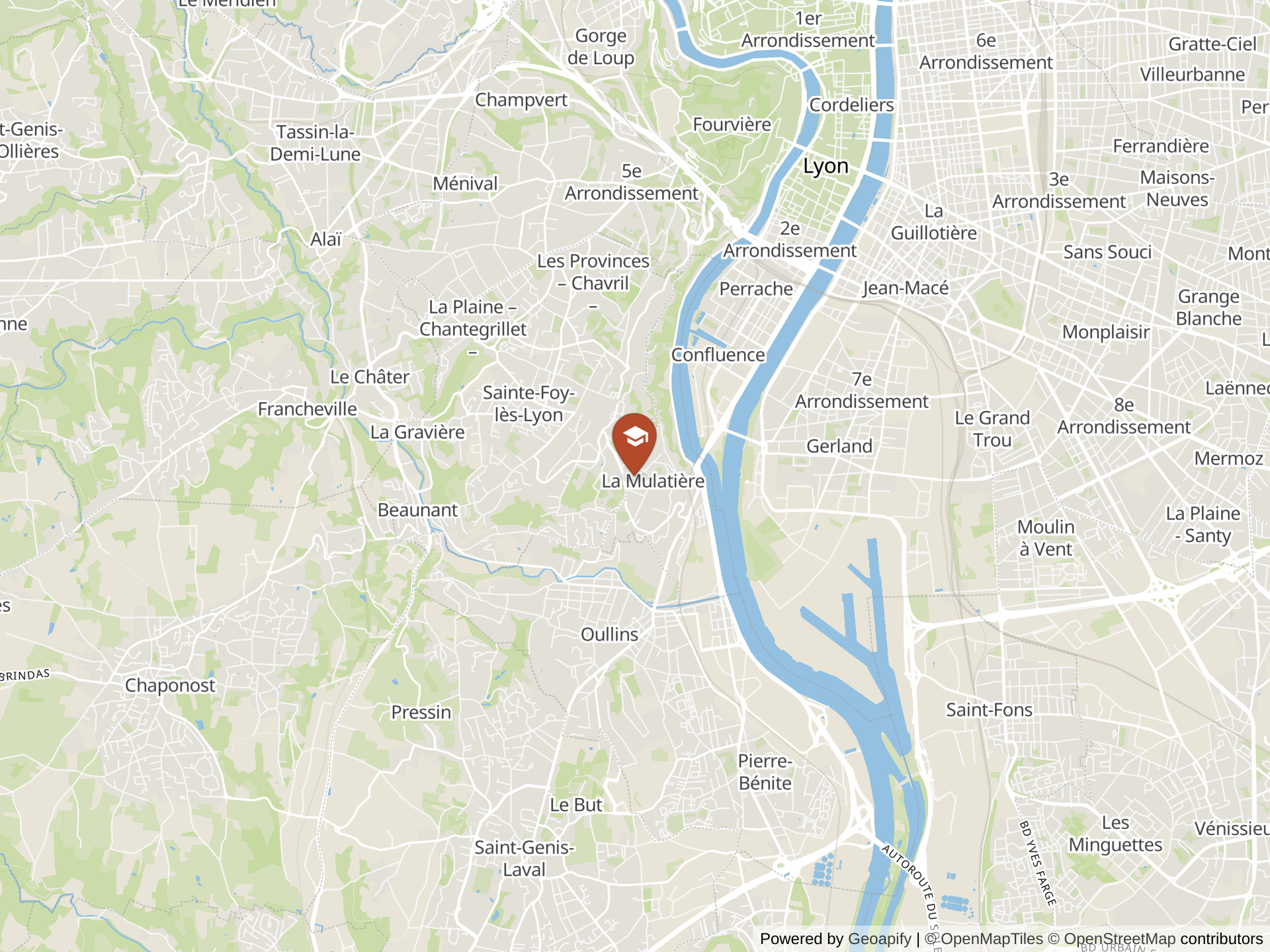 Map of International School of Lyon