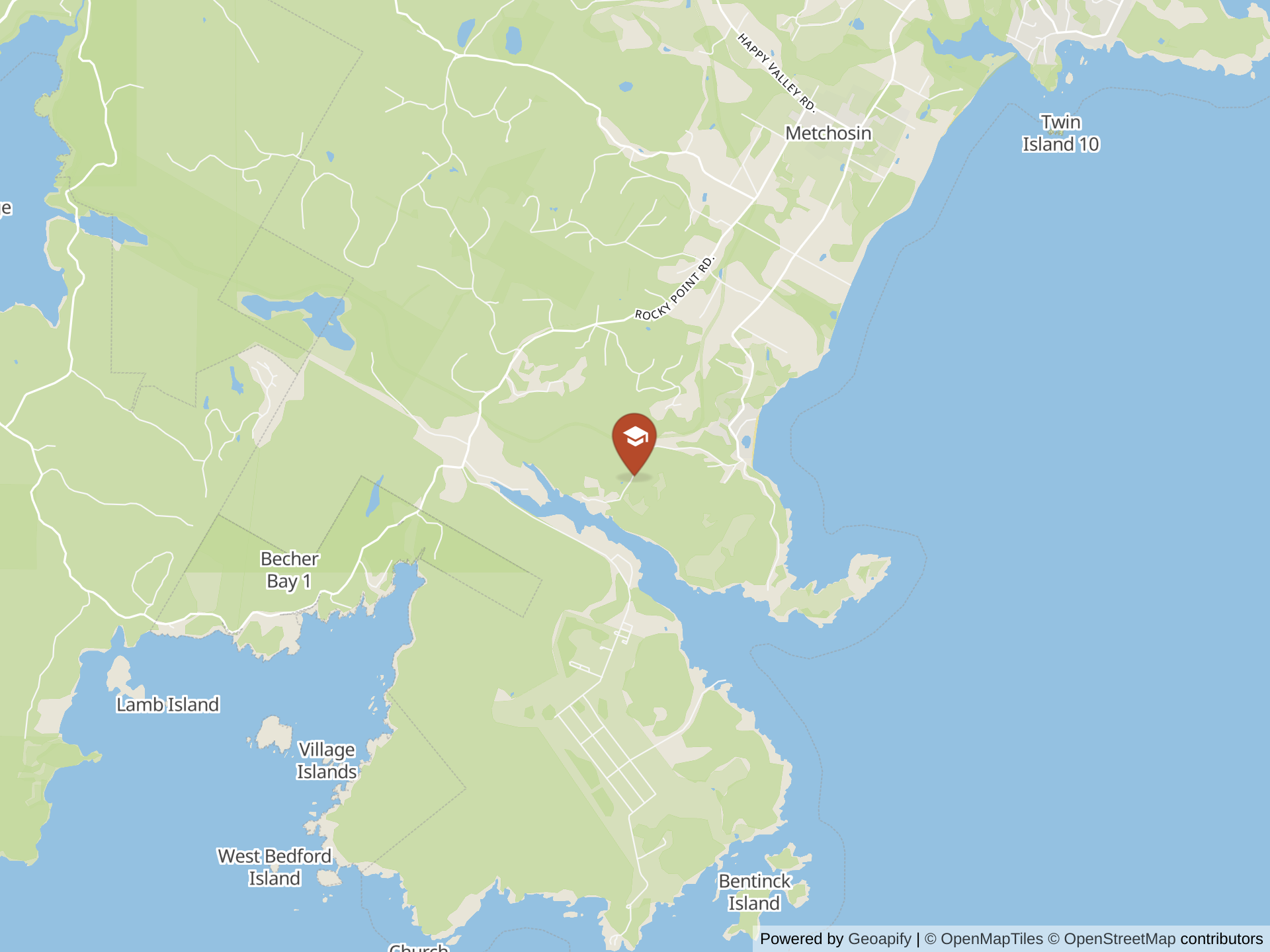 Map of Pearson College UWC of the Pacific