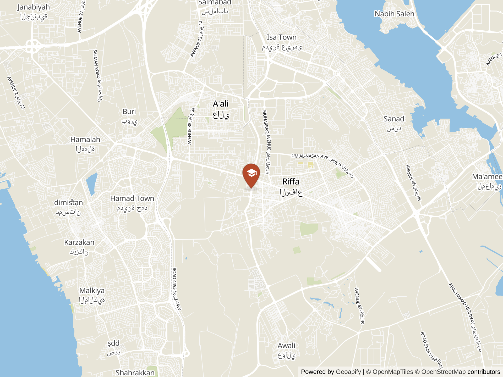 Map of Shaikha Hessa Girls' School