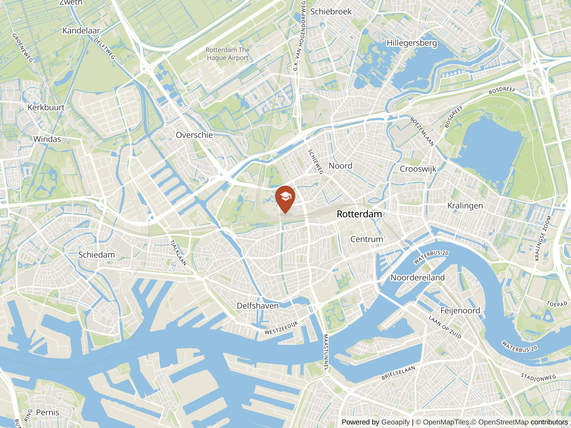 Map of Rotterdam International Secondary School