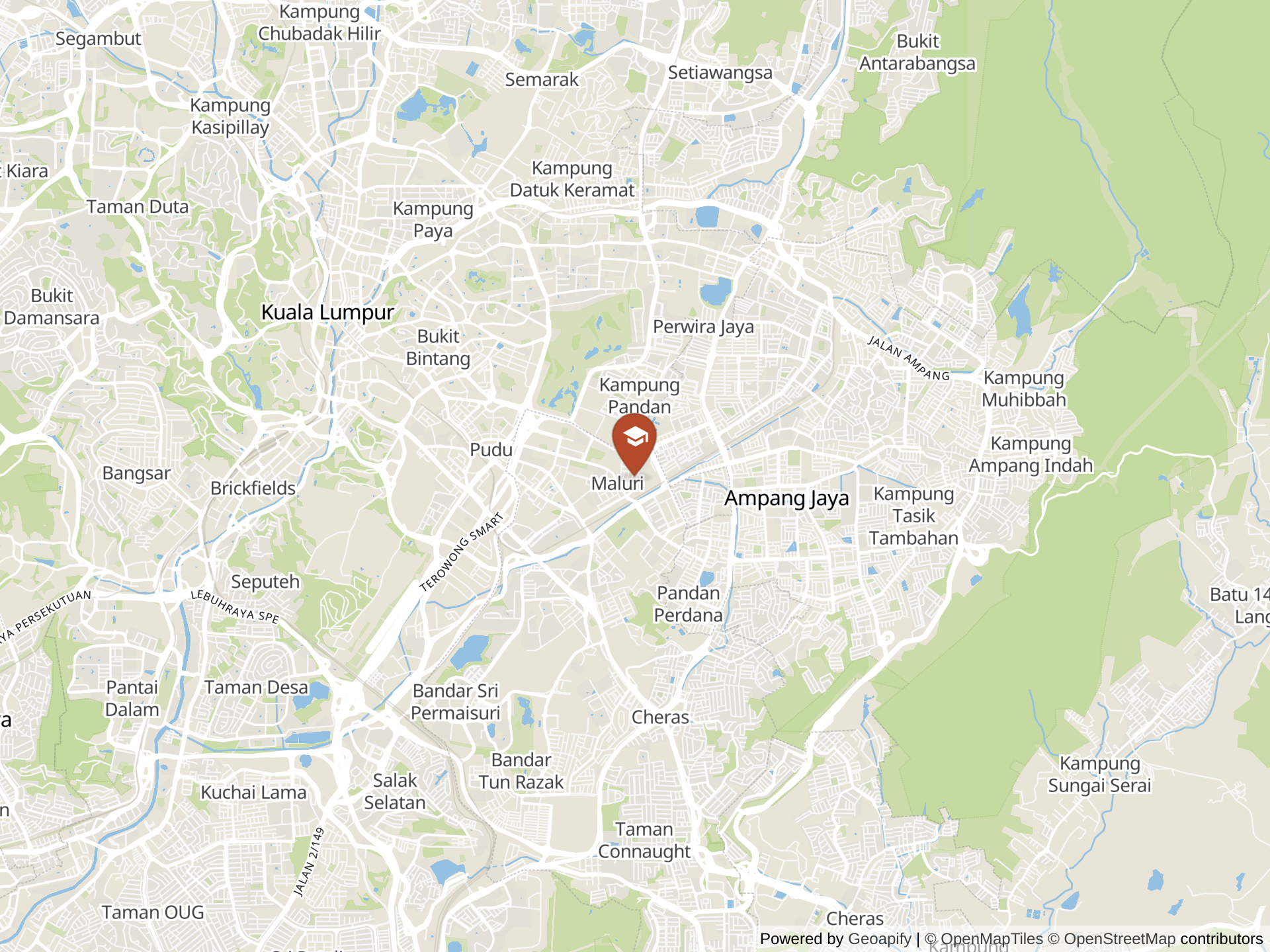 Map of The International School of Kuala Lumpur