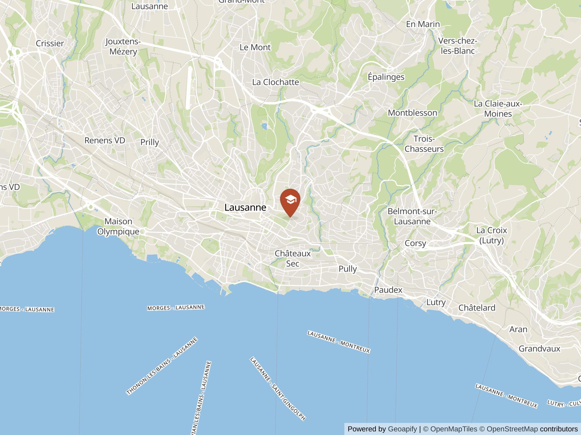 Map of Brillantmont International School