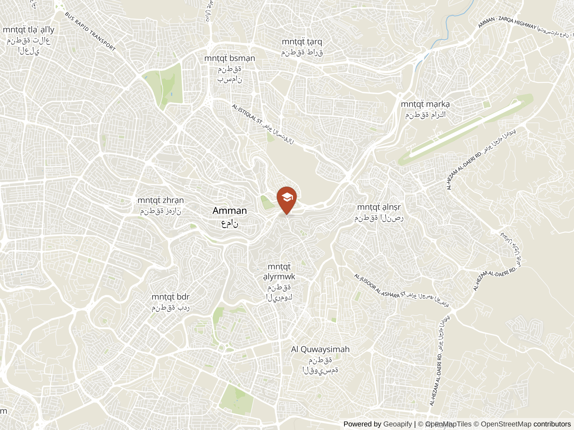 Map of The National Orthodox School Shmaisani
