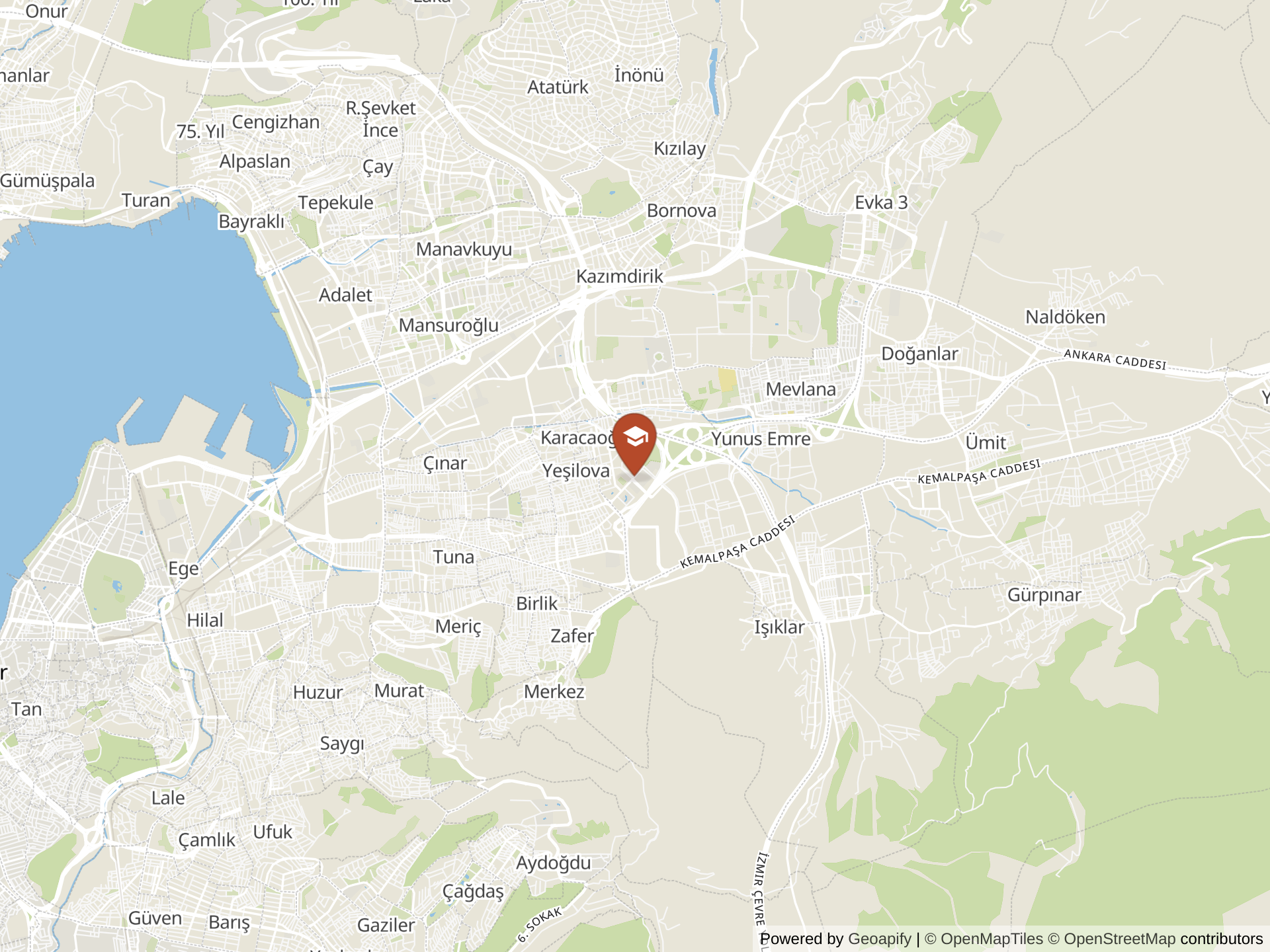 Map of Isikkent Egitim Kampusu