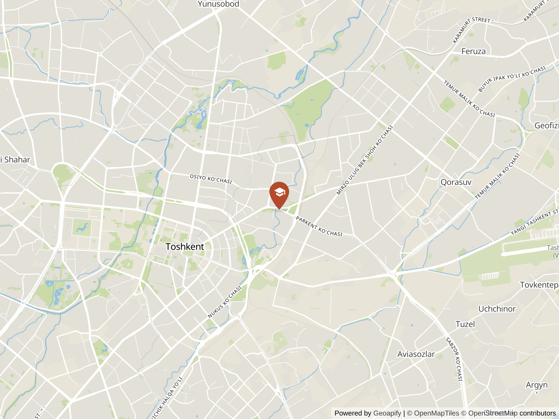 Map of Tashkent International School