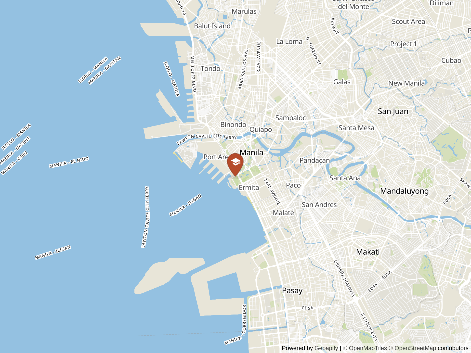Map of The British School Manila