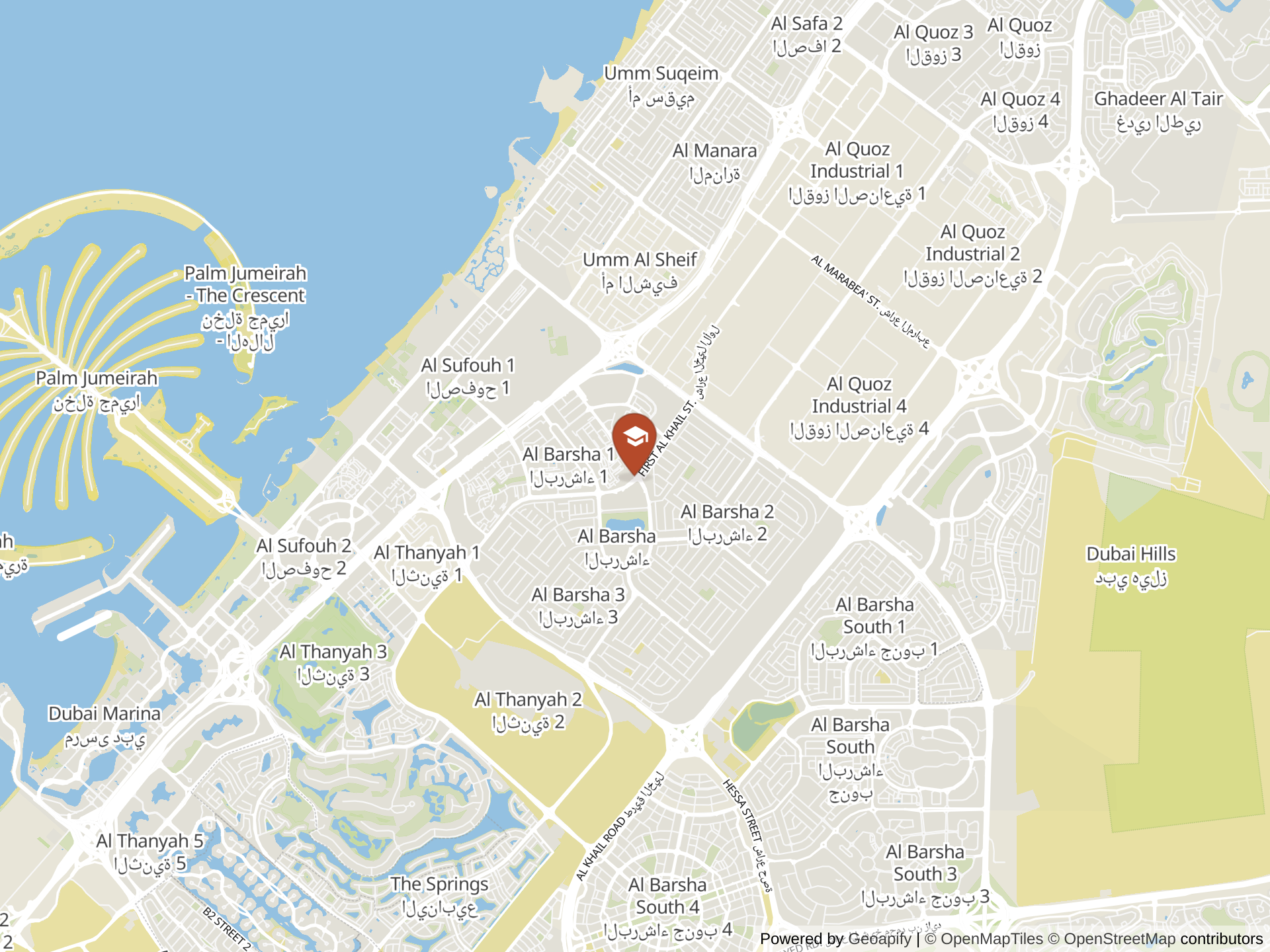 Map of GEMS World Academy Dubai