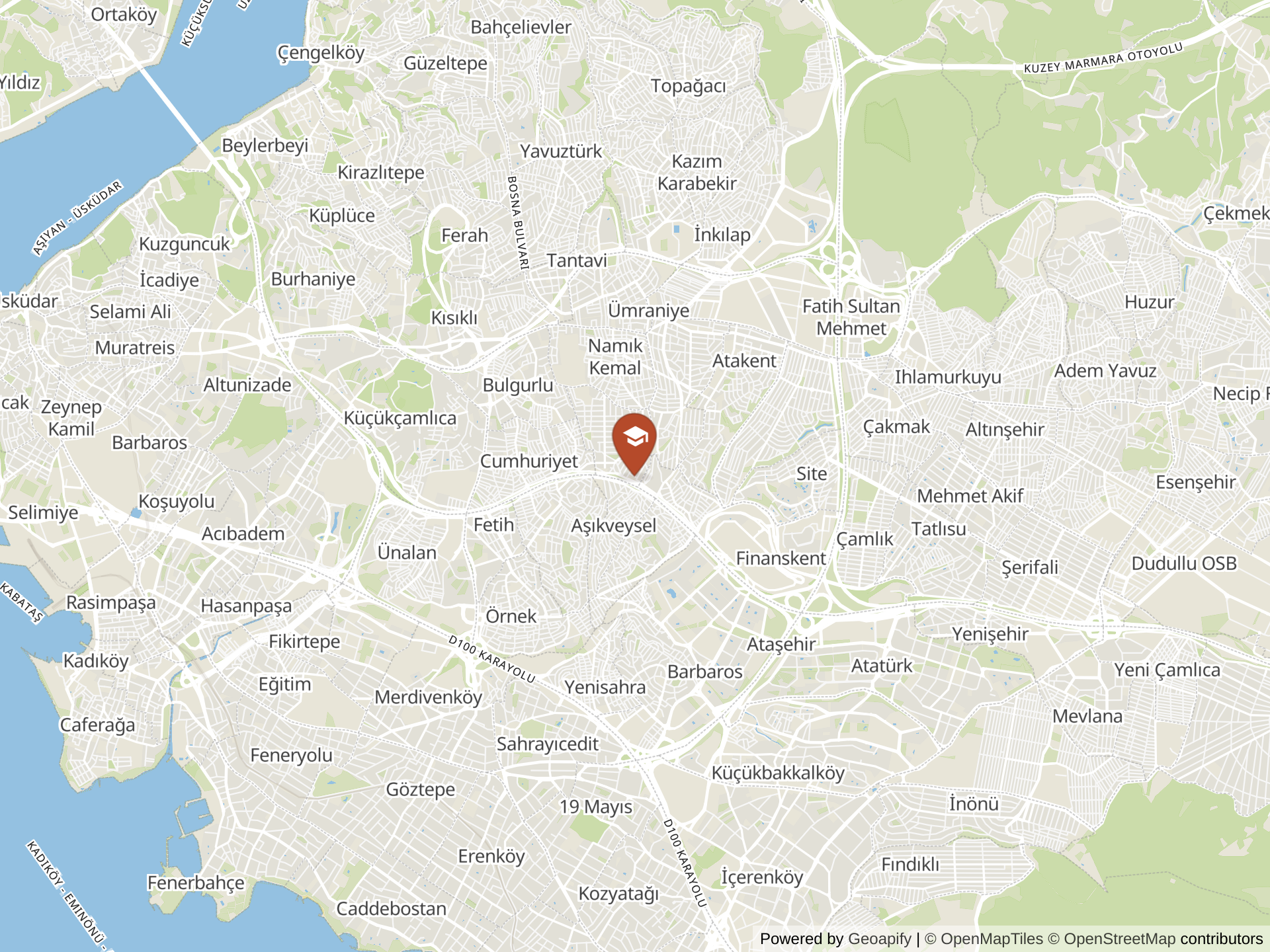 Map of Eyuboglu Schools
