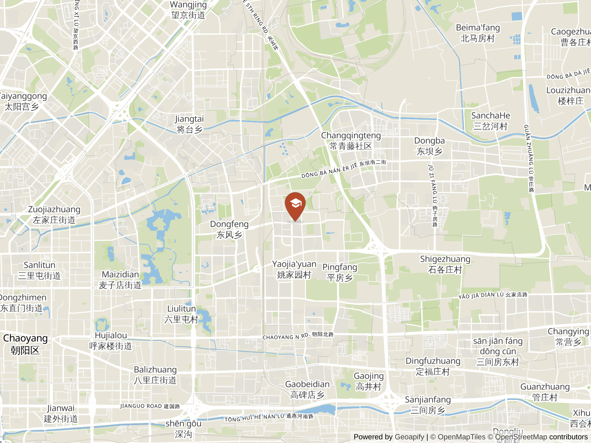 Map of Yew Chung International School of Beijing