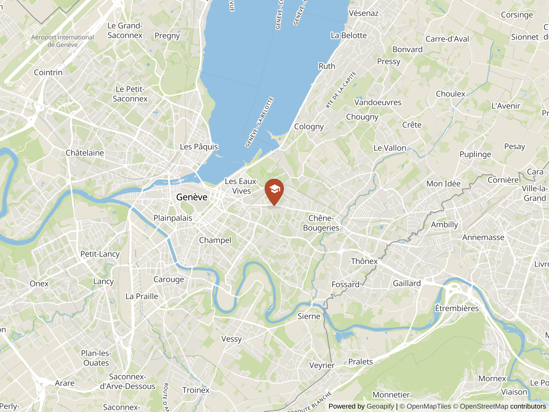 Map of International School of Geneva