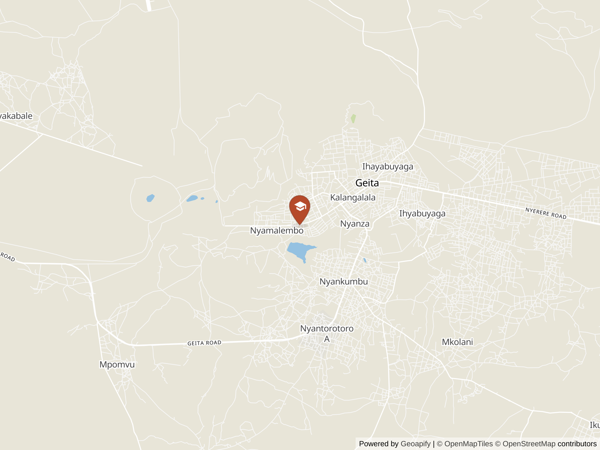 Map of Geita Gold Mine International School