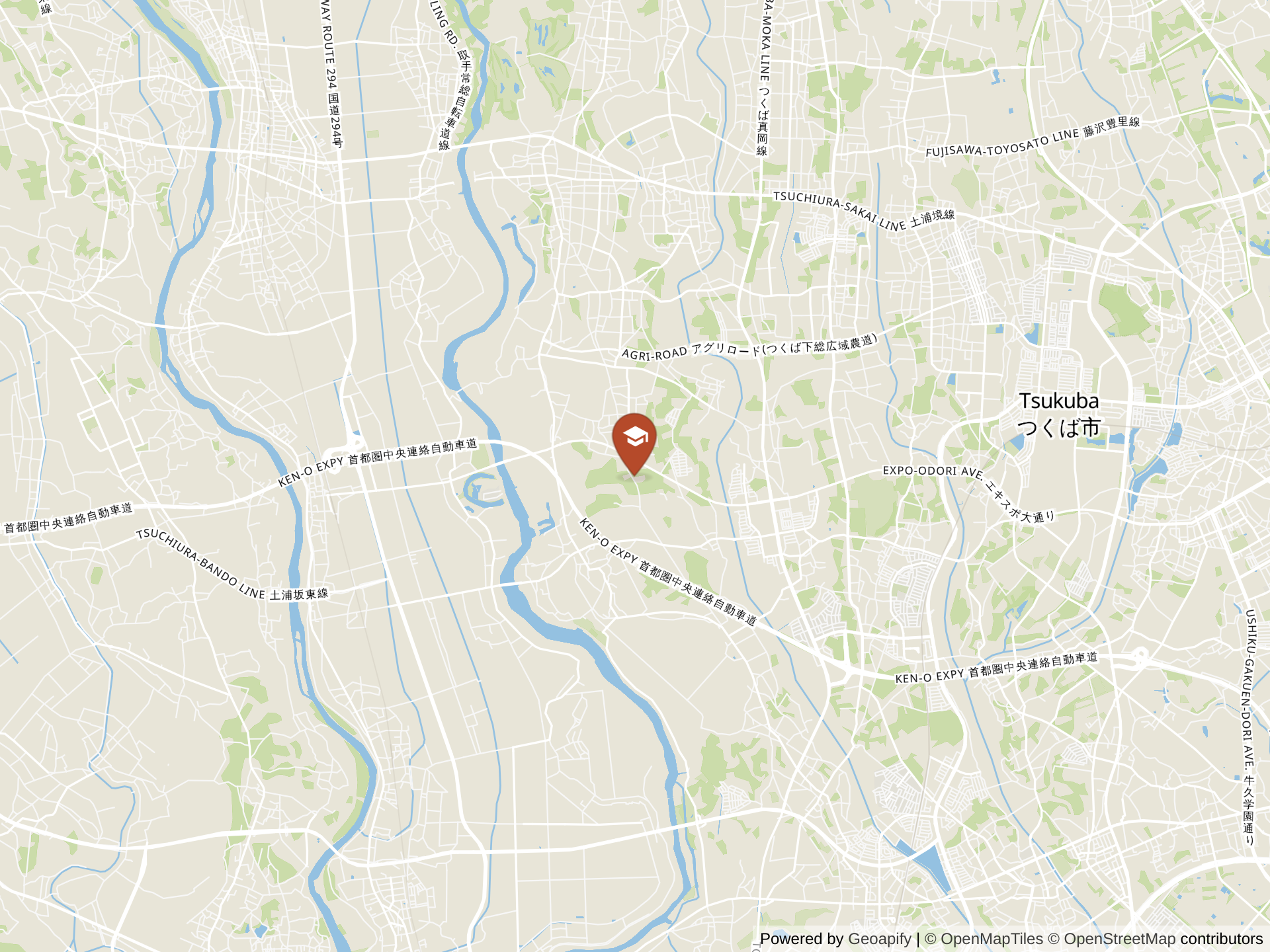 Map of Tsukuba International School