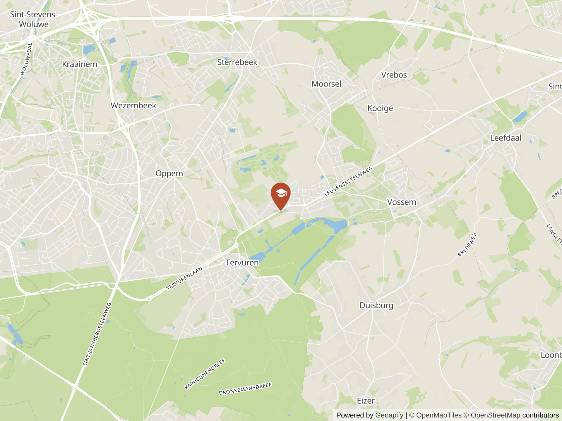 Map of The British School of Brussels