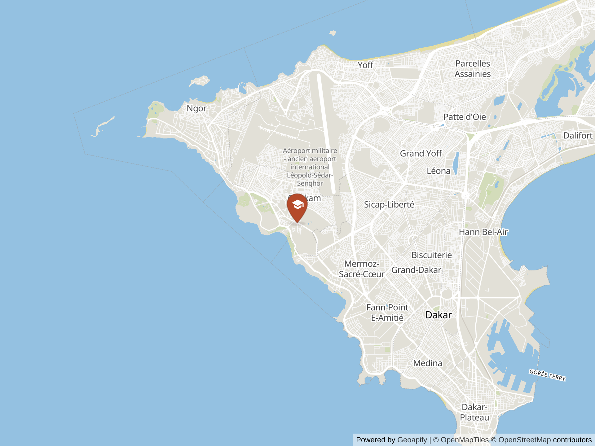 Map of International School of Dakar