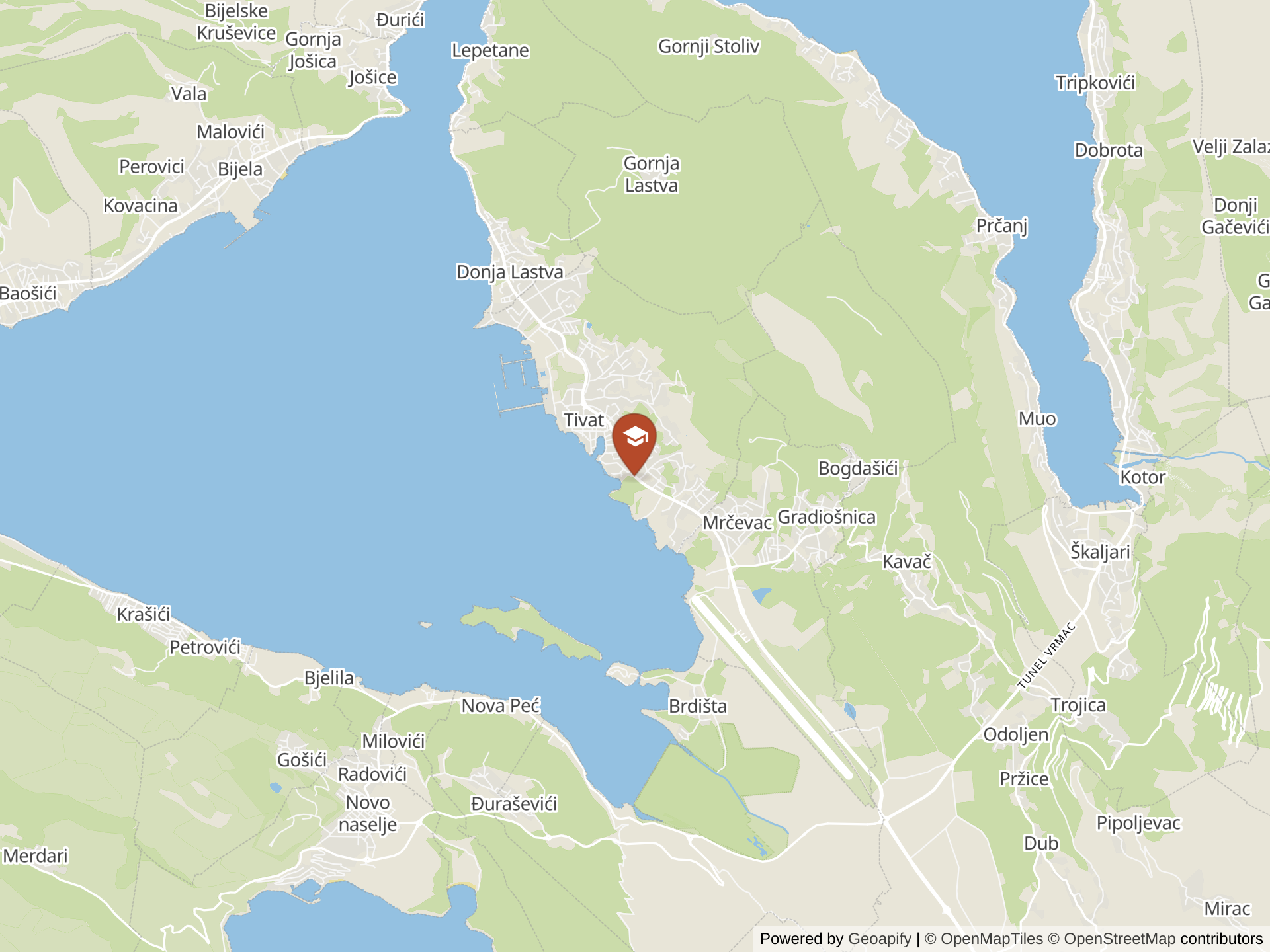 Map of Knightsbridge School International Montenegro