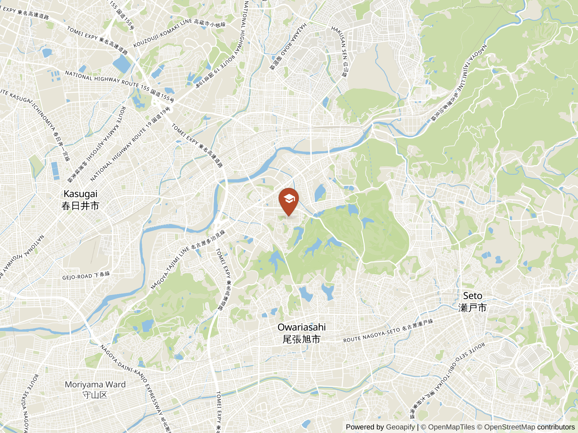 Map of Nagoya International School