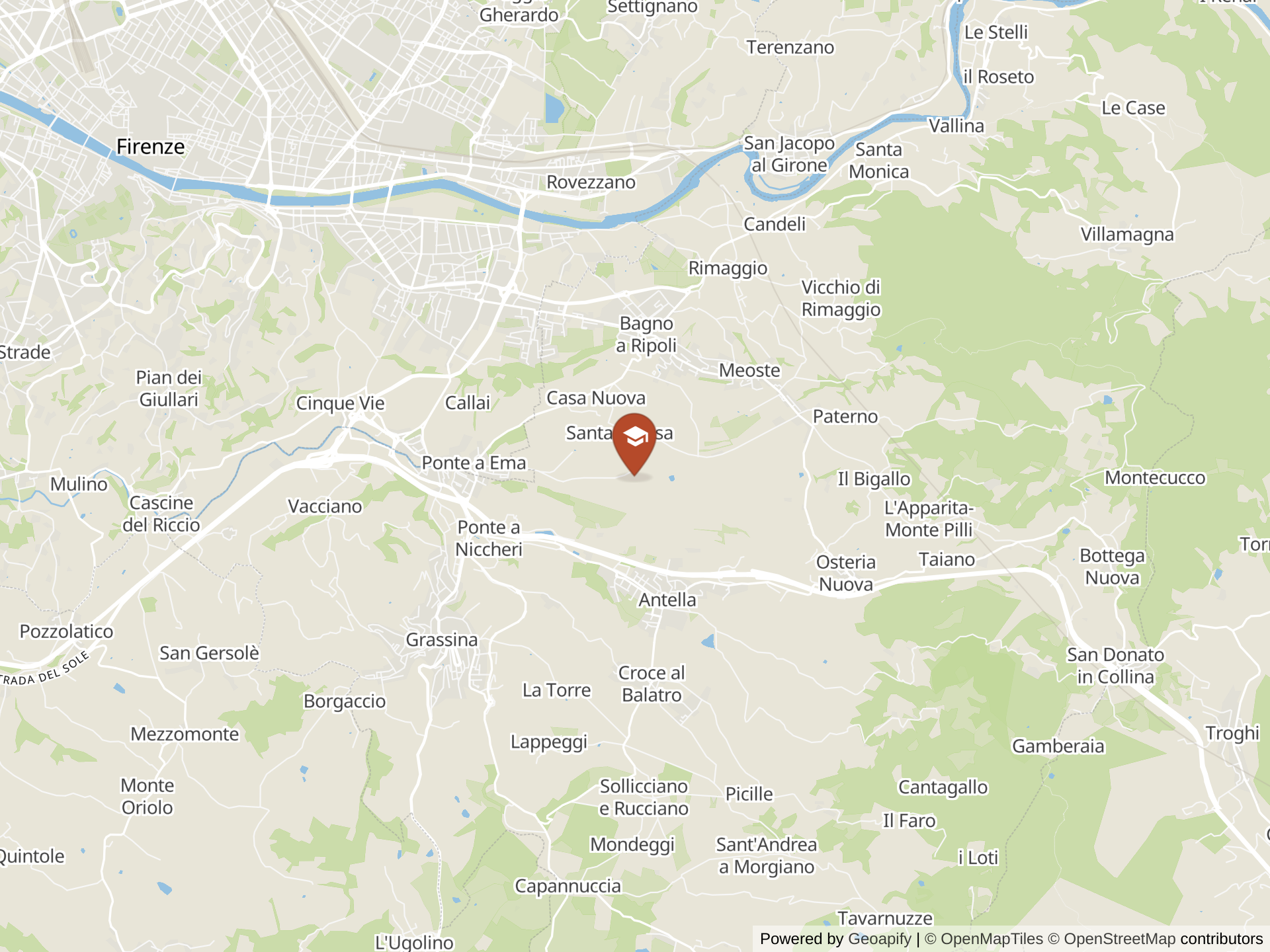 Map of The International School of Florence