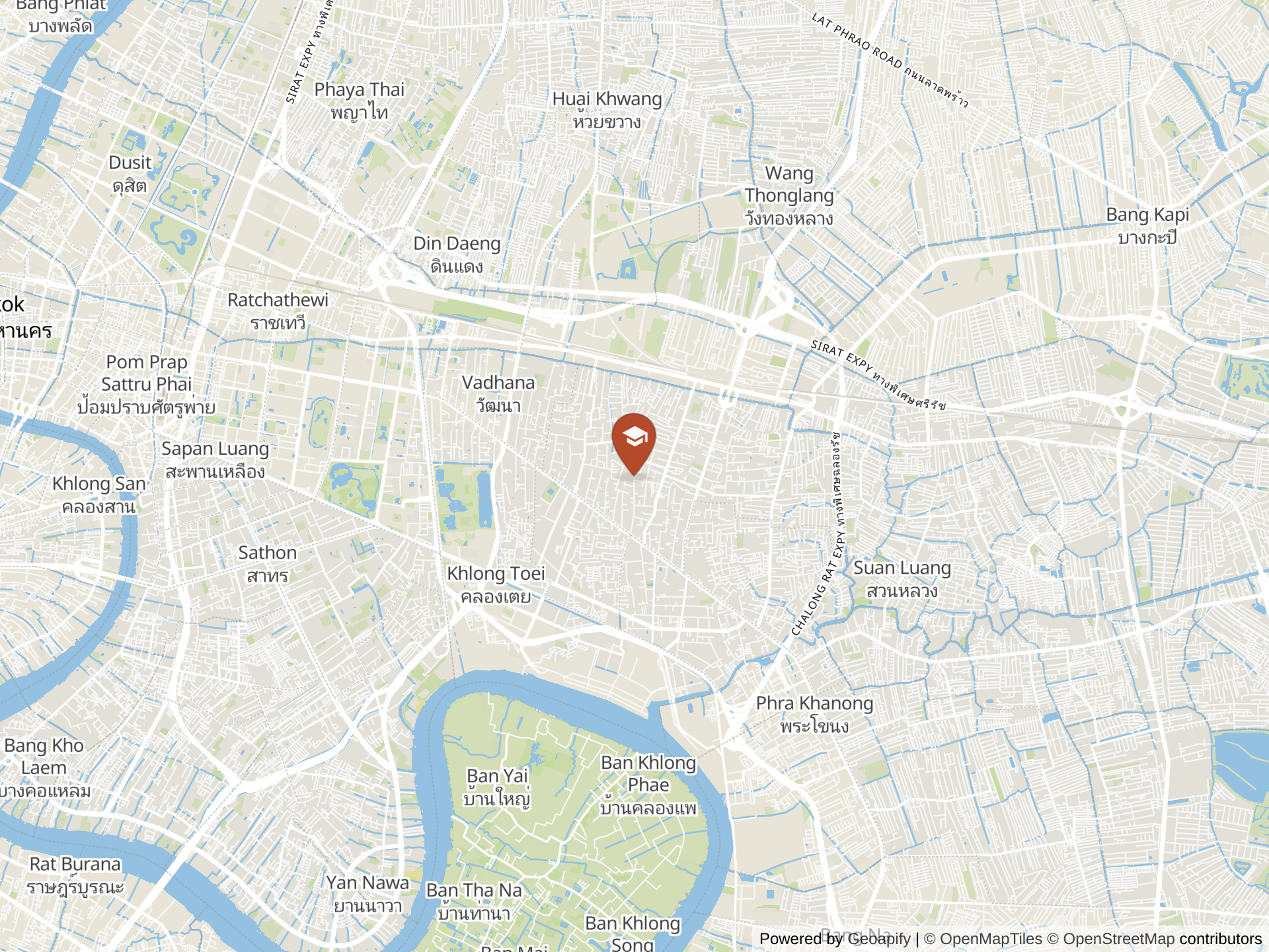Map of Bangkok International Preparatory & Secondary School