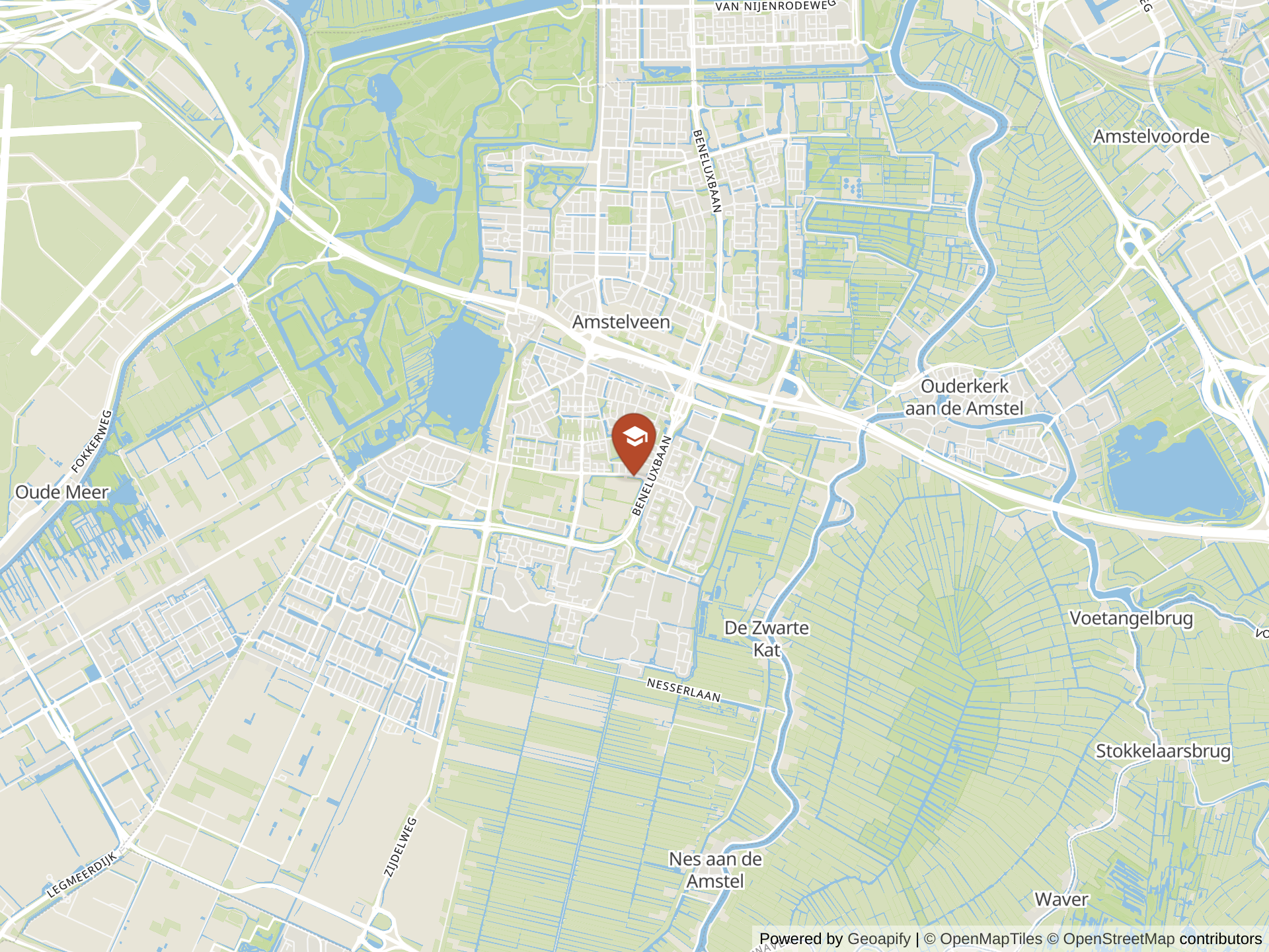 Map of The International School of Amsterdam