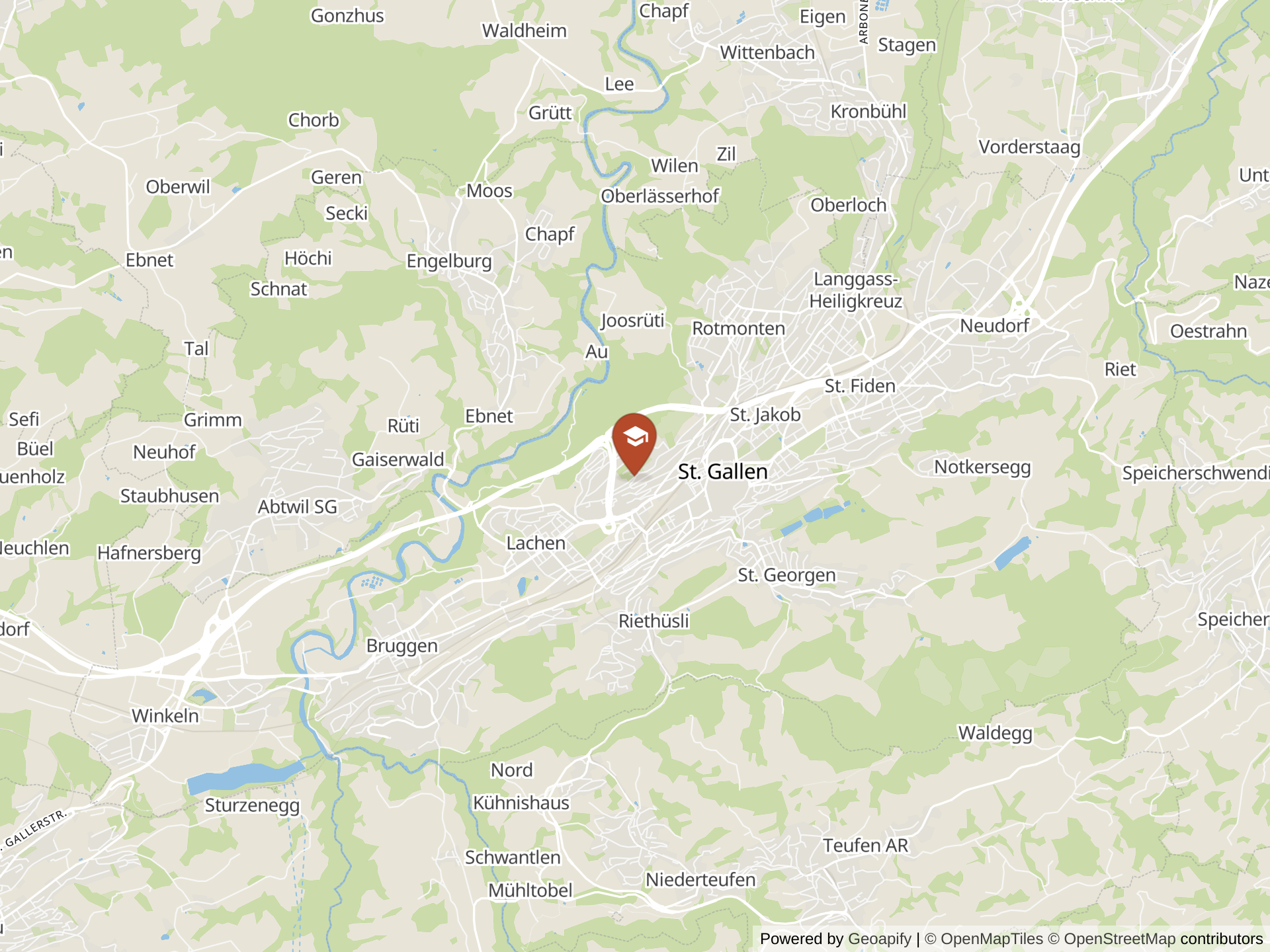 Map of Institut Auf Dem Rosenberg