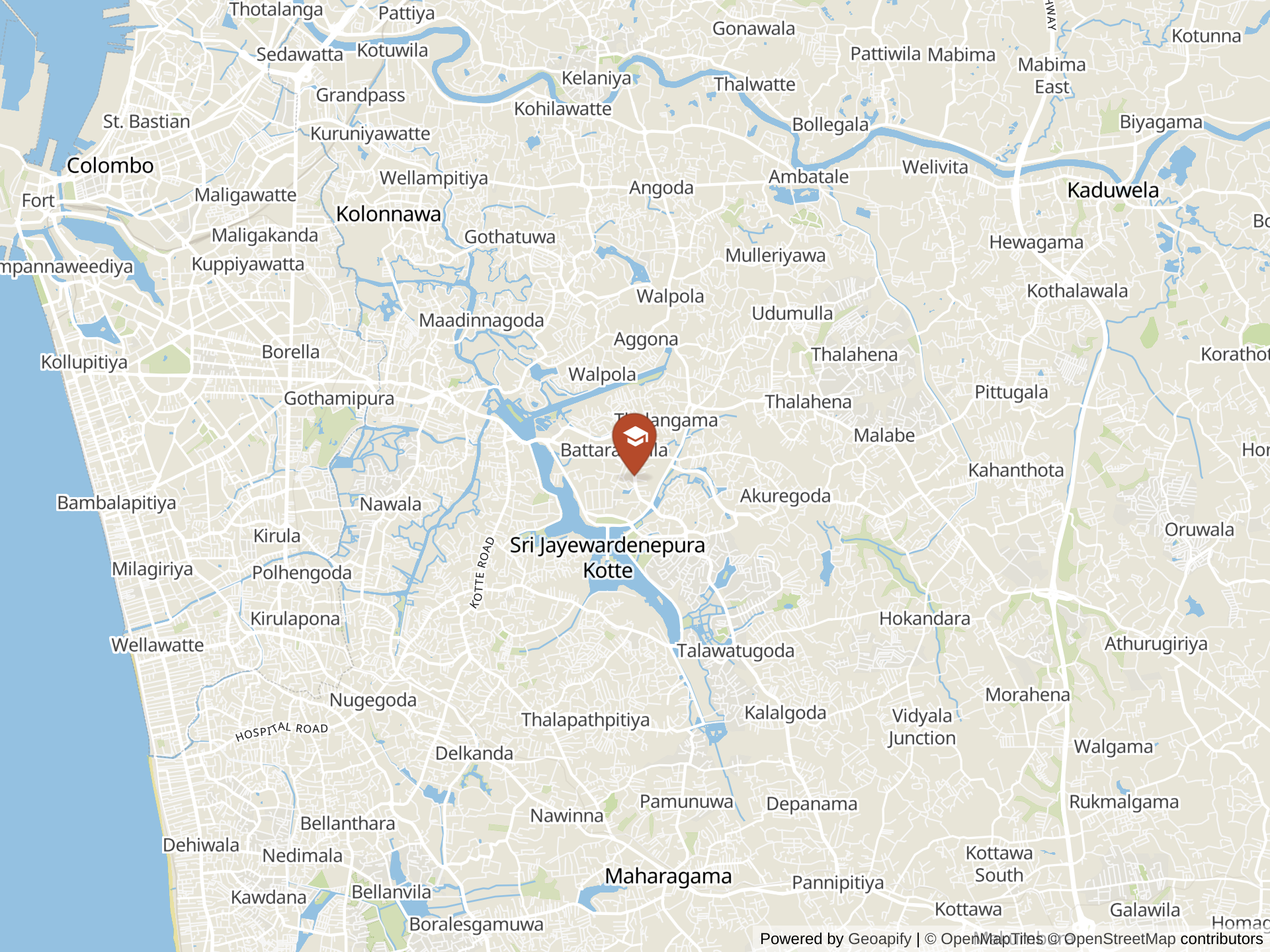 Map of The Overseas School of Colombo