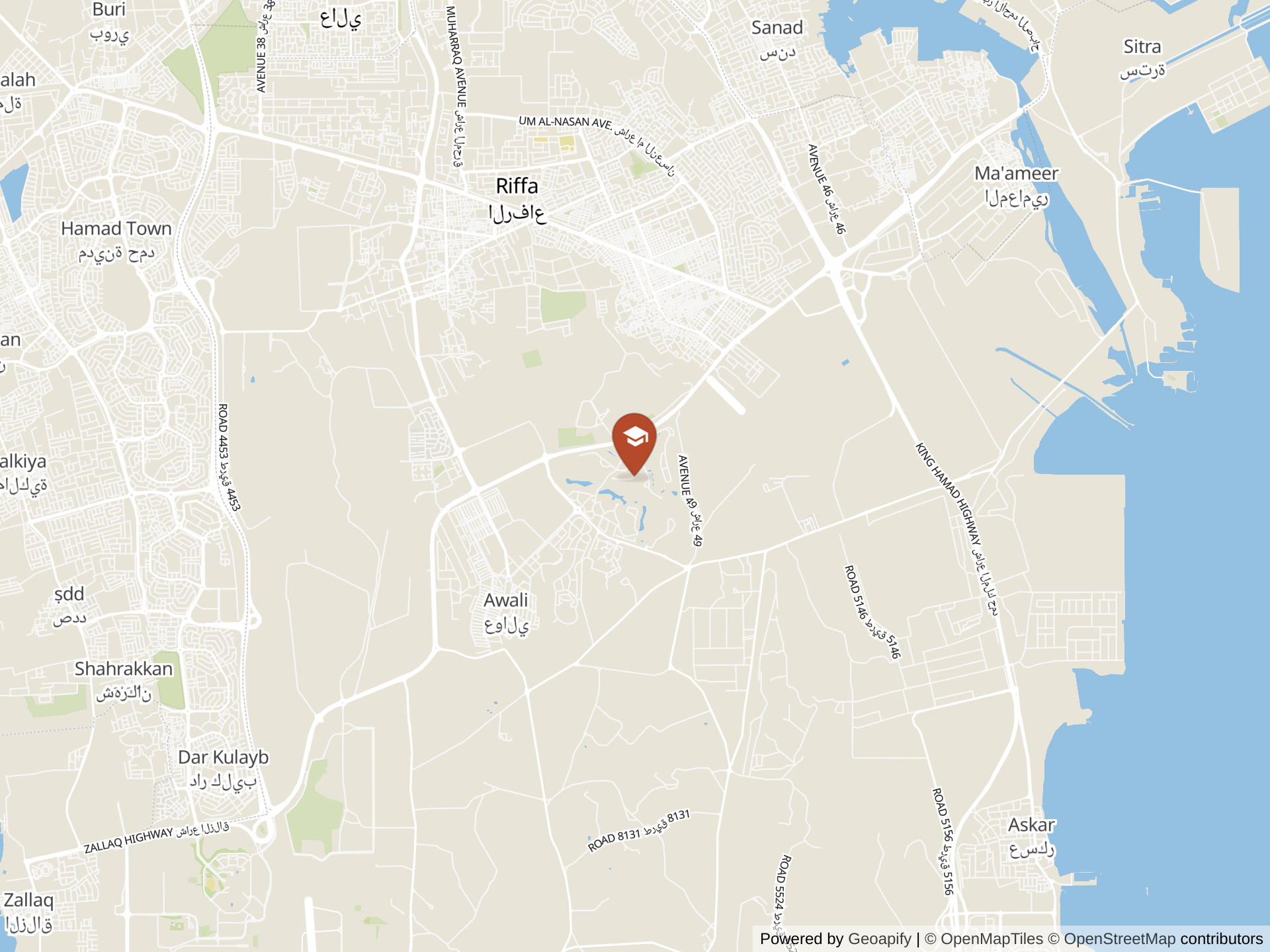 Map of Riffa Views International School