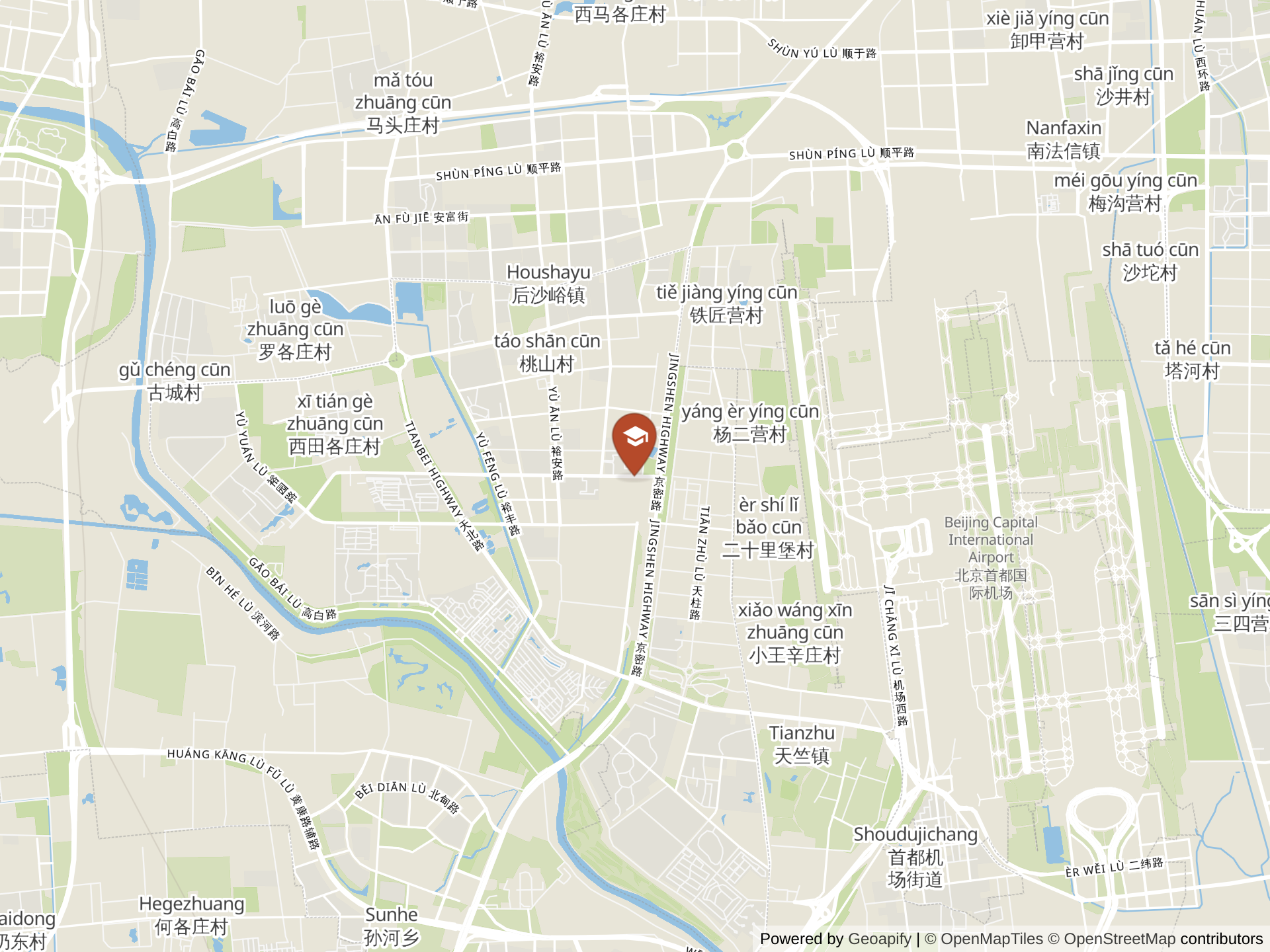 Map of International School of Beijing