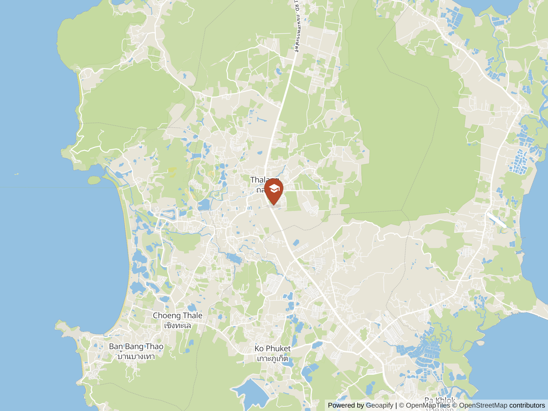Map of UWC Thailand International School