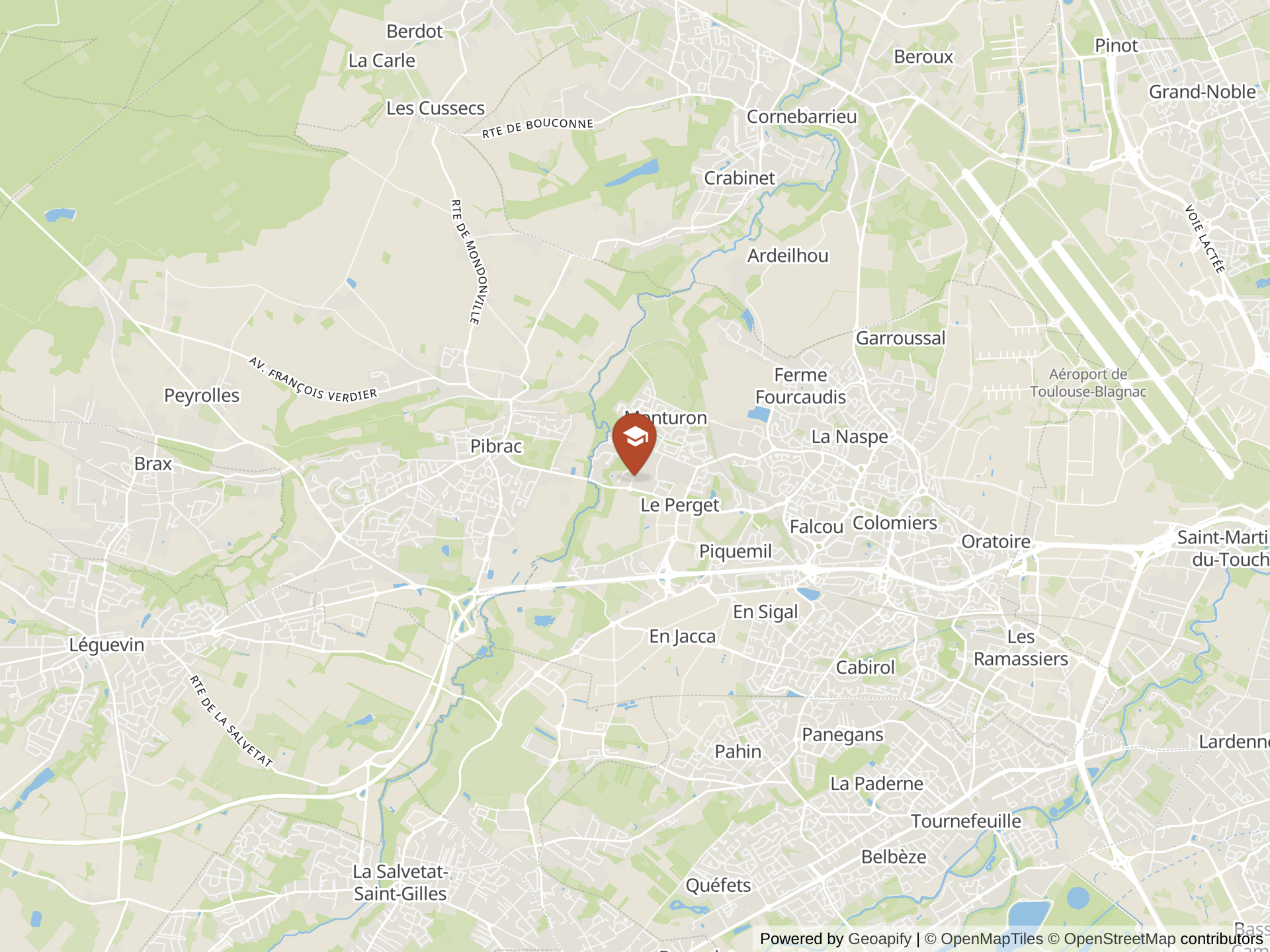 Map of International School of Toulouse