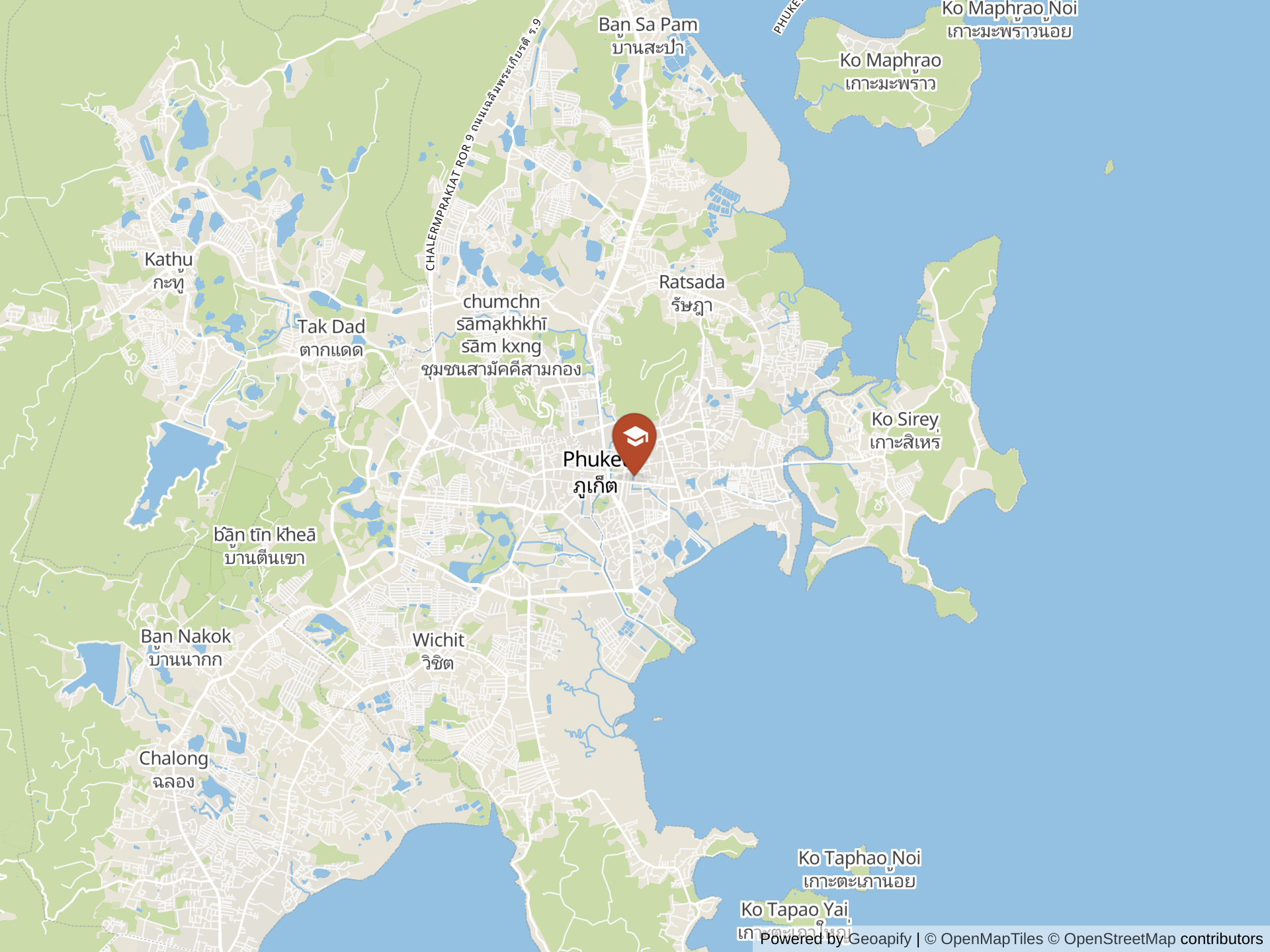 Map of British International School, Phuket