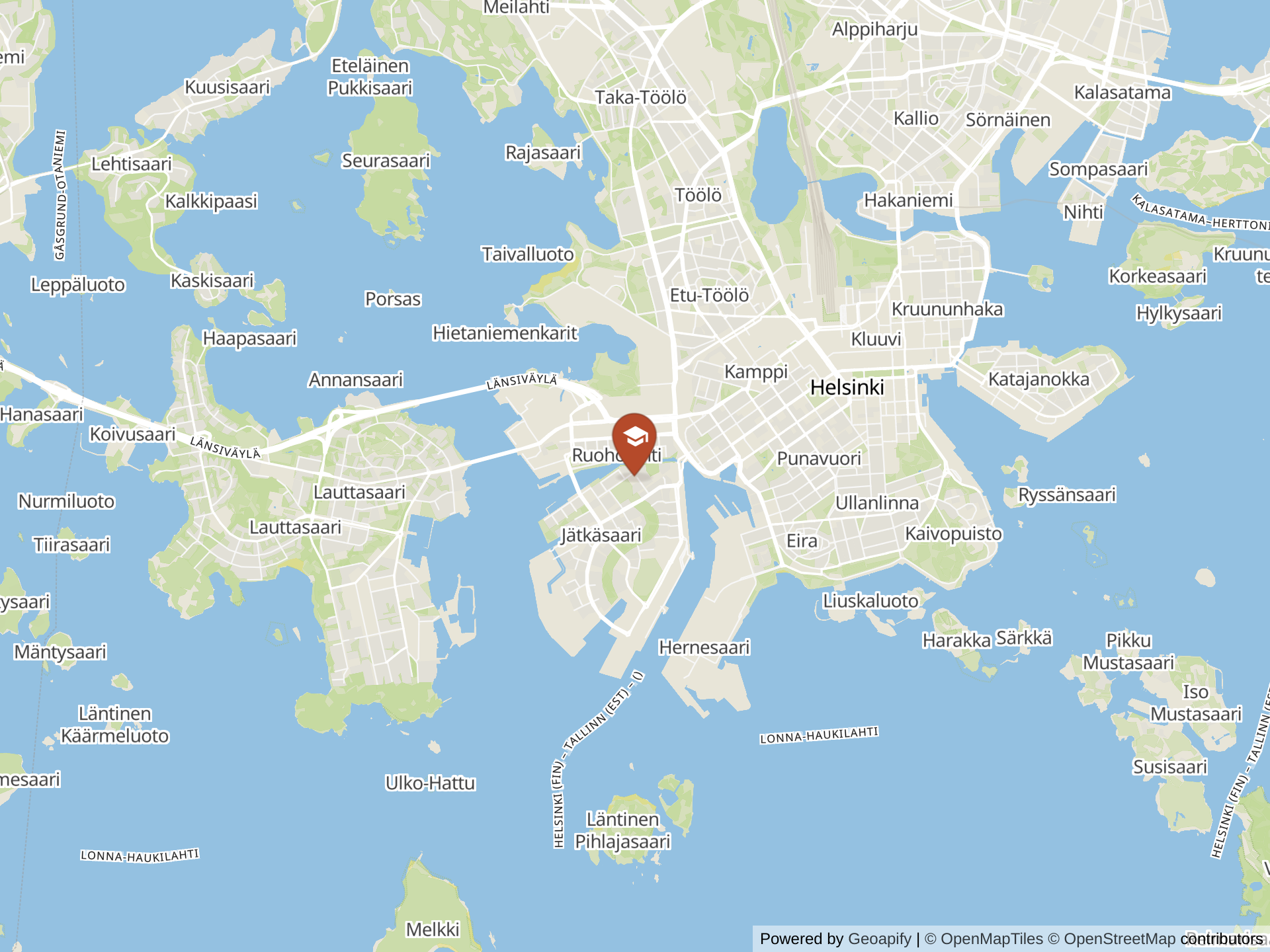 Map of International School of Helsinki