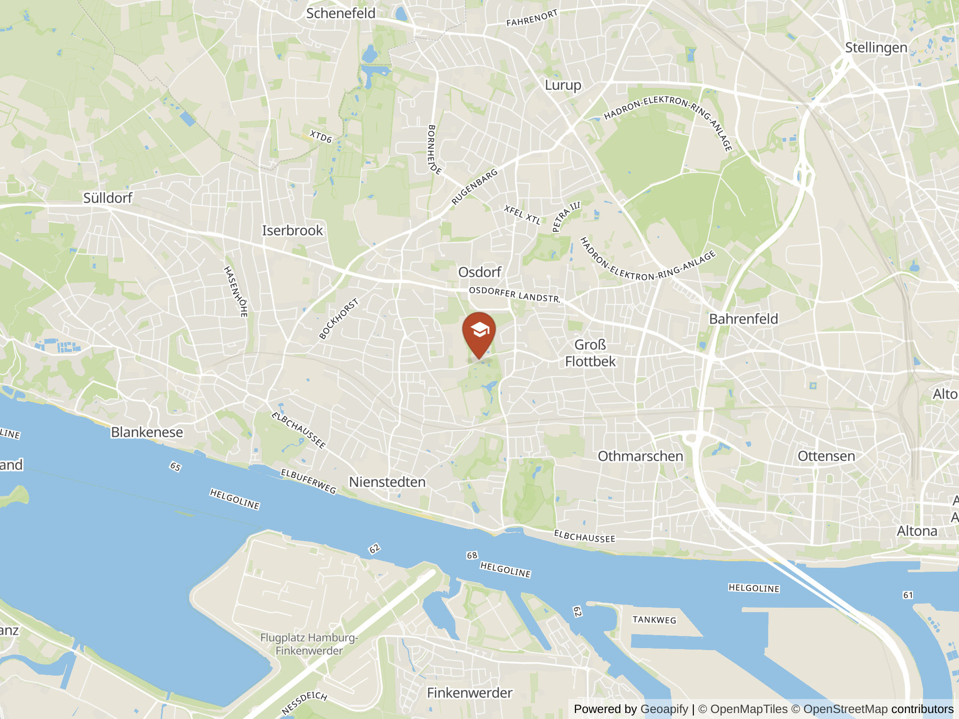 Map of International School of Hamburg