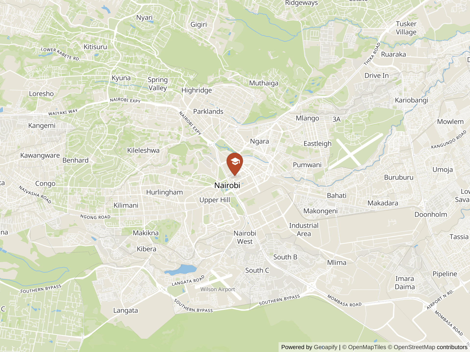 Map of Rusinga Schools, Nairobi