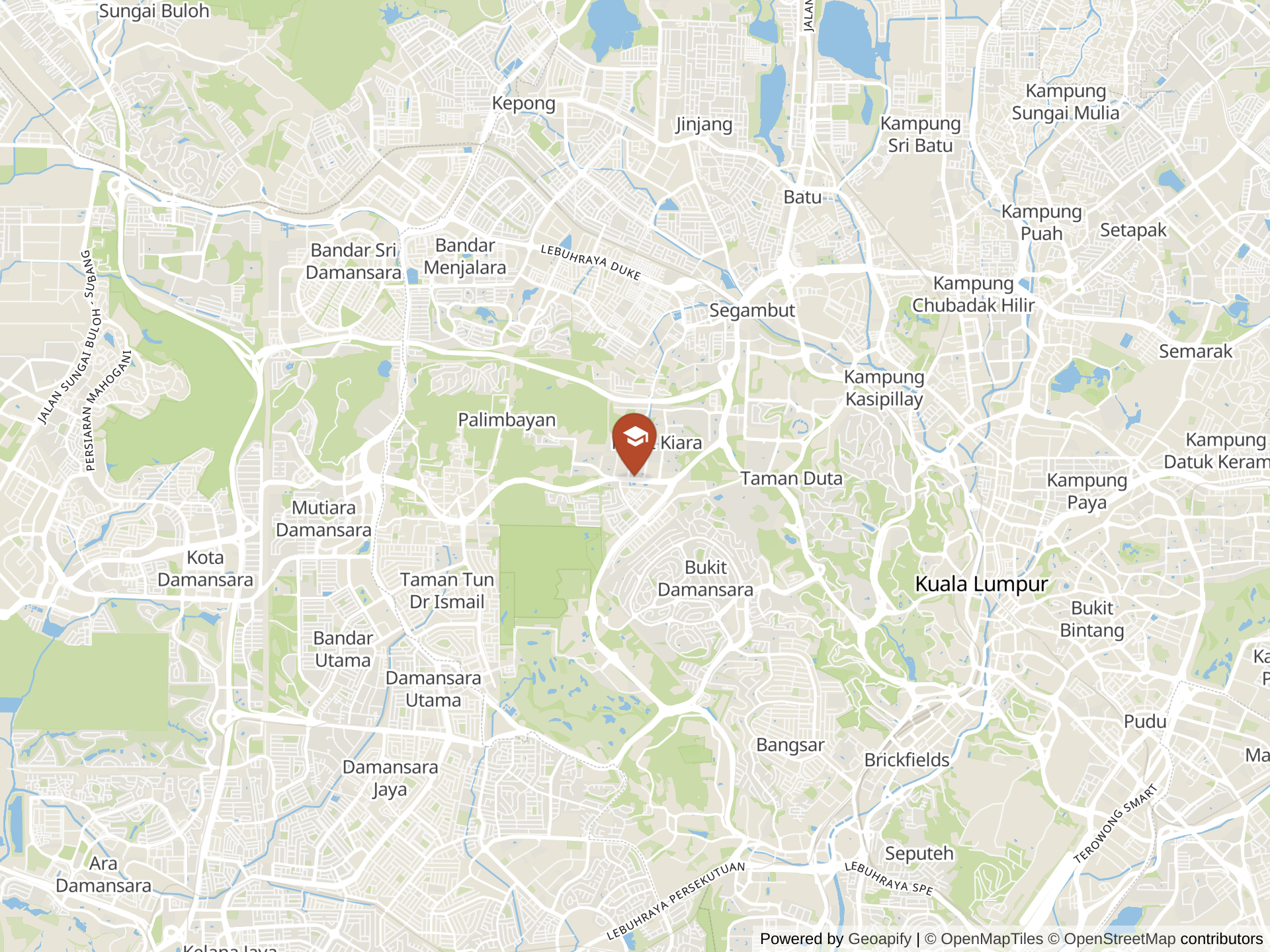Map of Garden International School