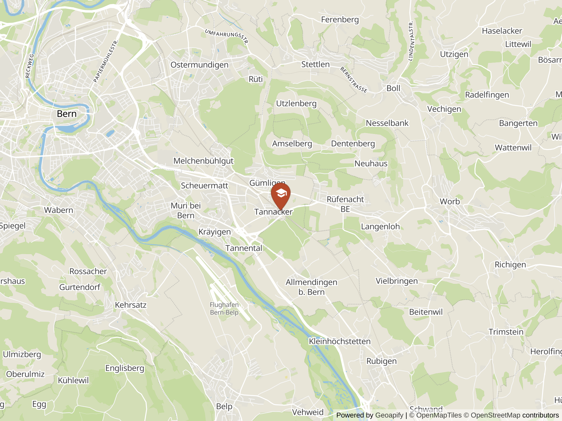 Map of International School of Berne