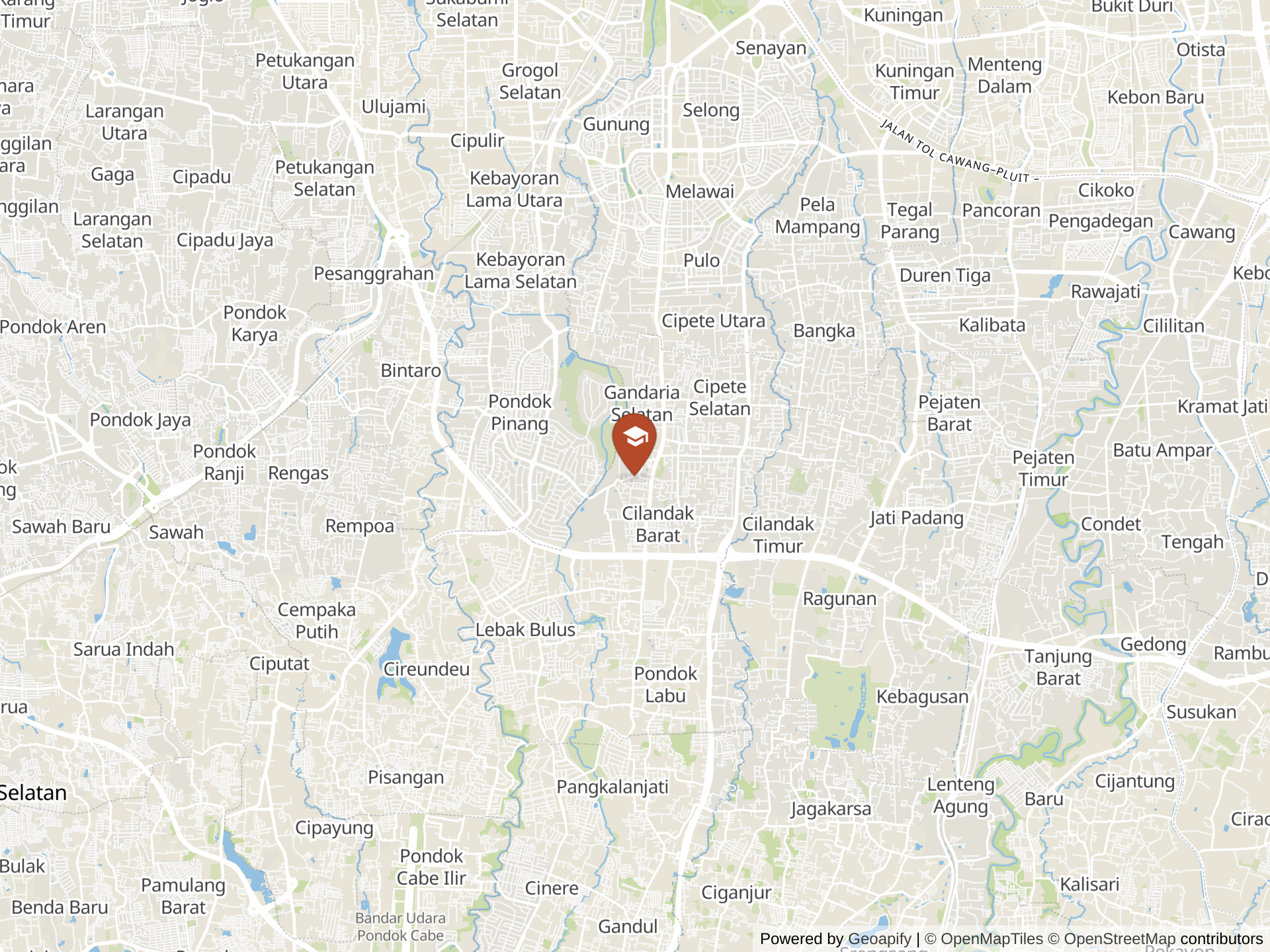Map of Jakarta Intercultural School