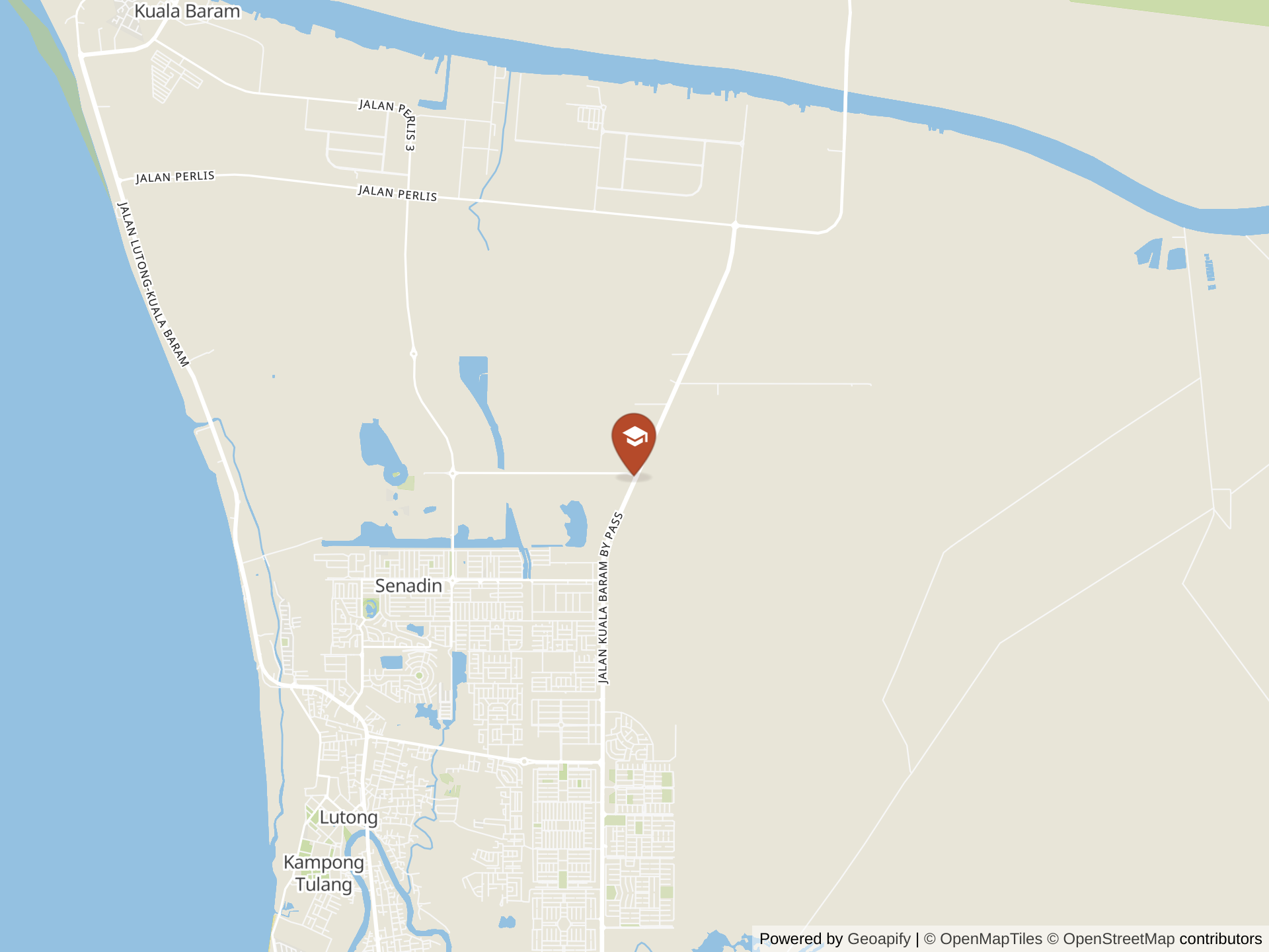 Map of Knewton Global Schools, Miri