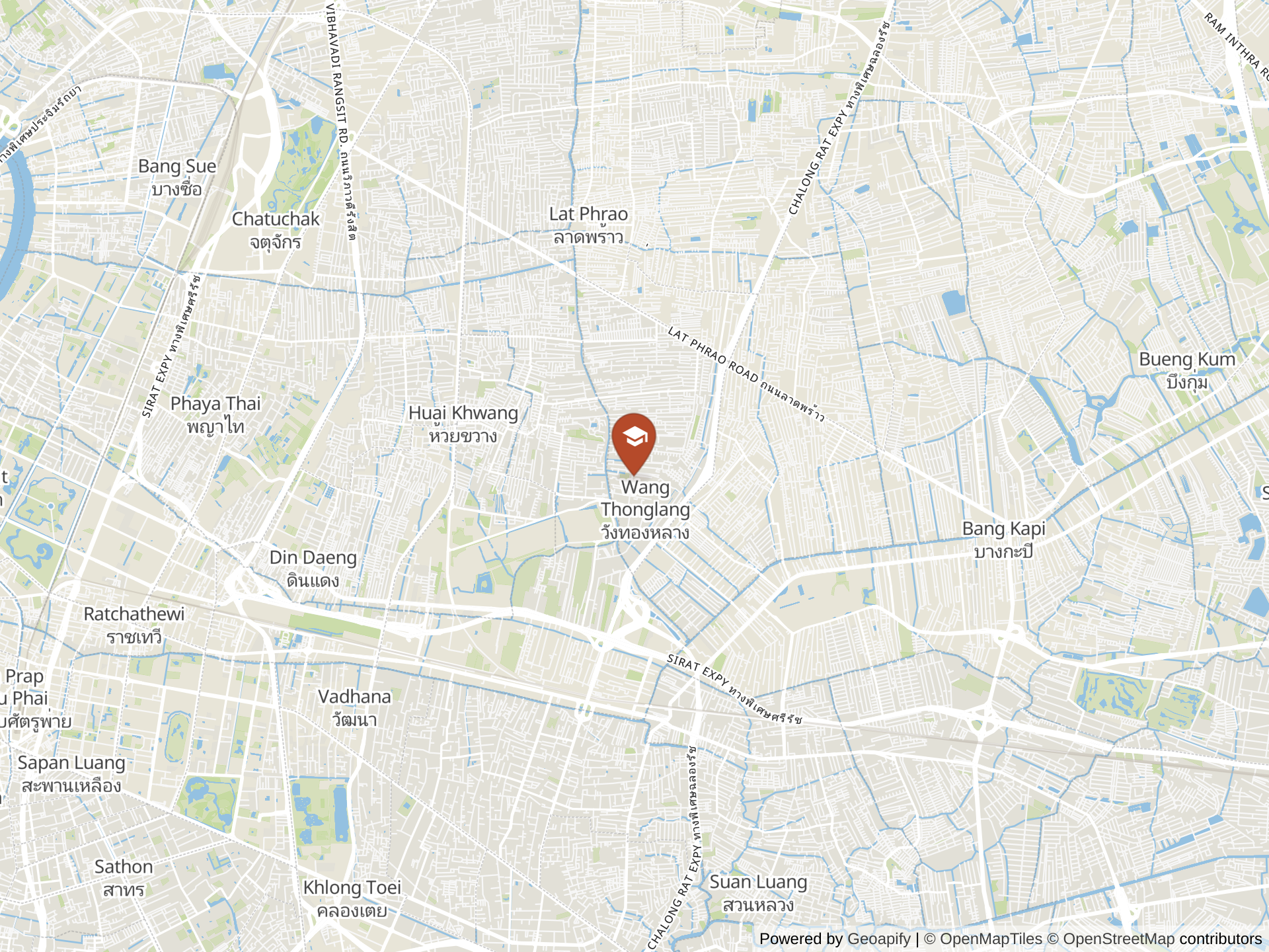 Map of Regent's International School Bangkok, Rama 9