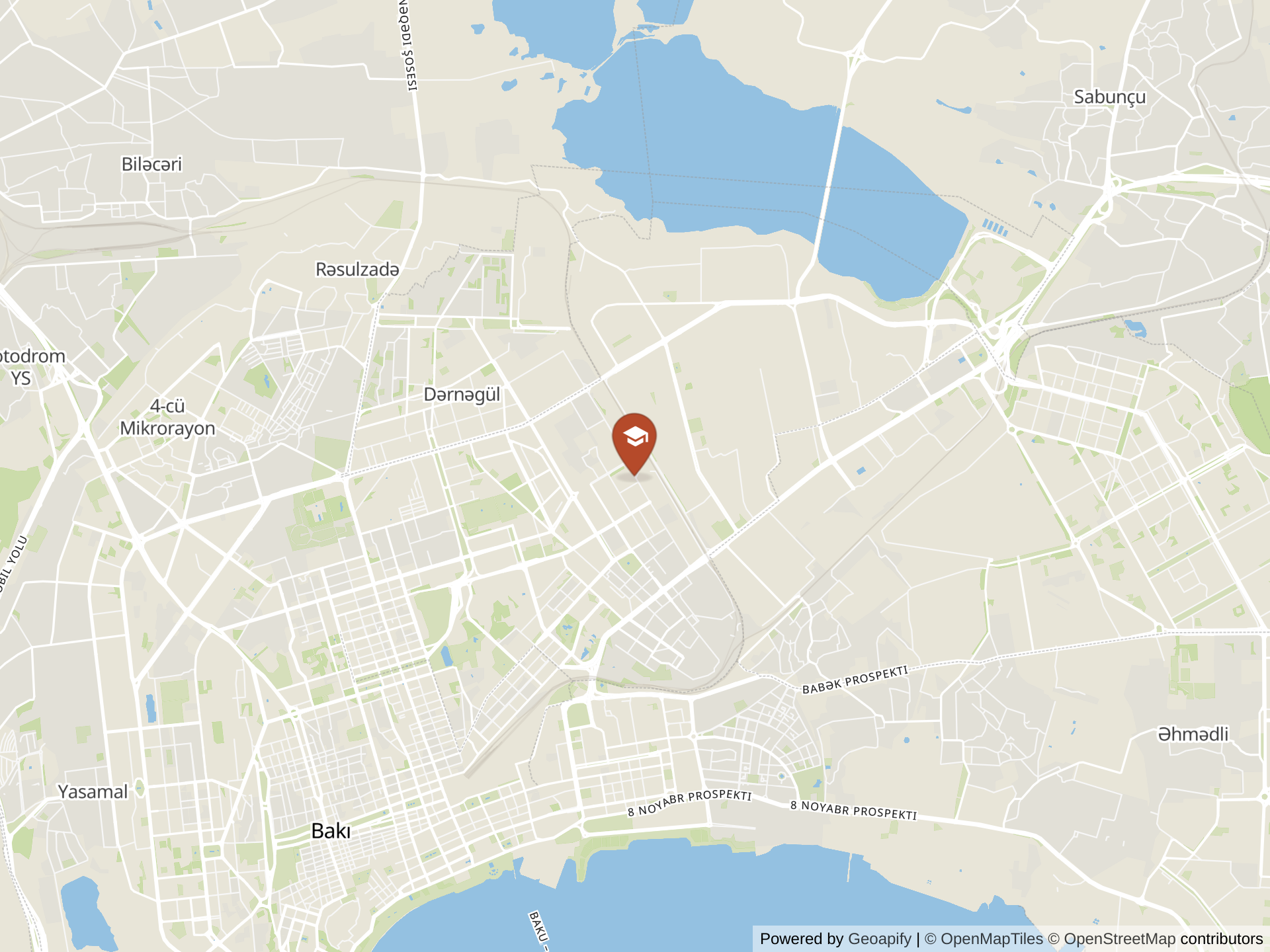Map of Baku Oxford School